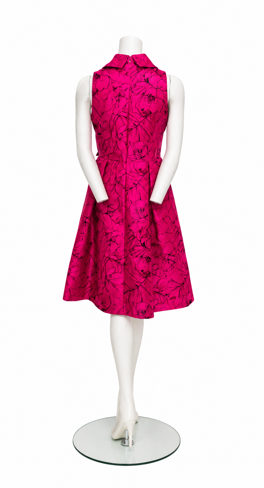 Theia Pink Collar A Line Dress Size 6