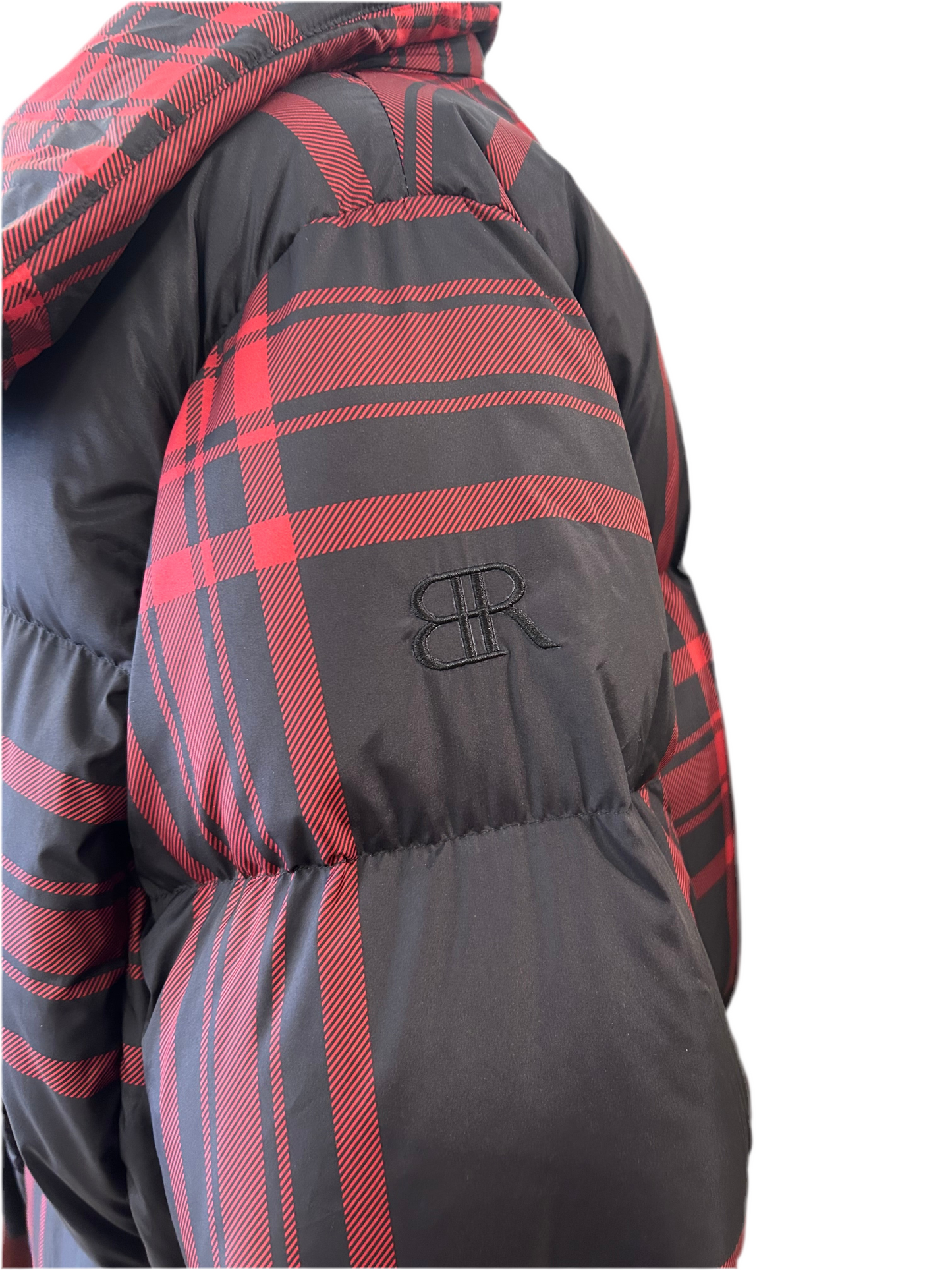 Brand New Banana Republic Black & Red Plaid Water Repellent Jacket Size M