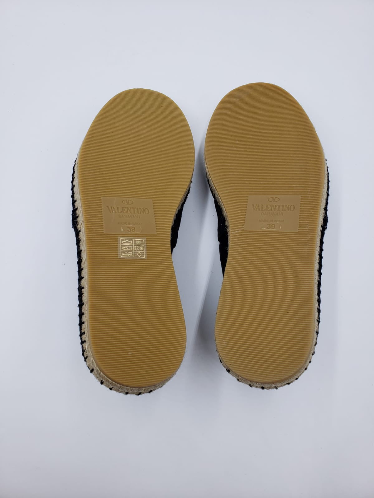 Brand New Valentino Navy Espadrille Flats Size 39