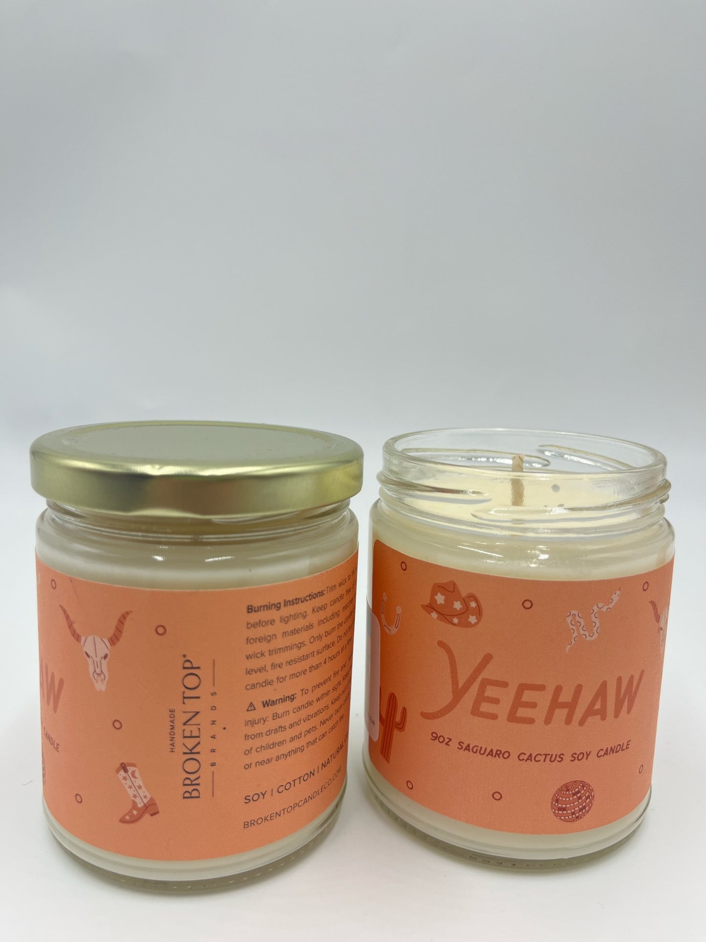 Broken Top “ Yeehaw” Soy Jar Candle