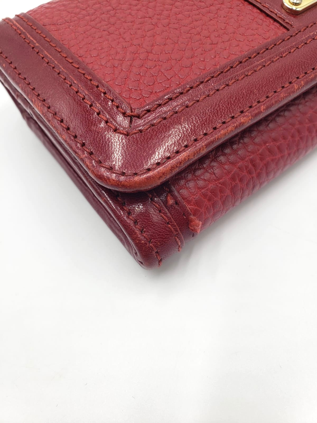 Burberry Red Leather Wallet