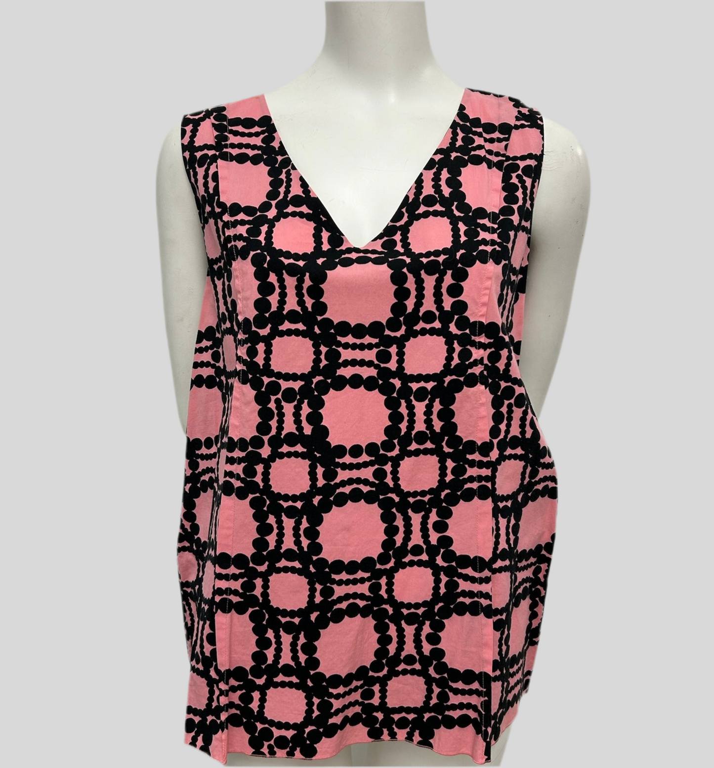 Marni Pink Printed Sleeveless Blouse Size 40