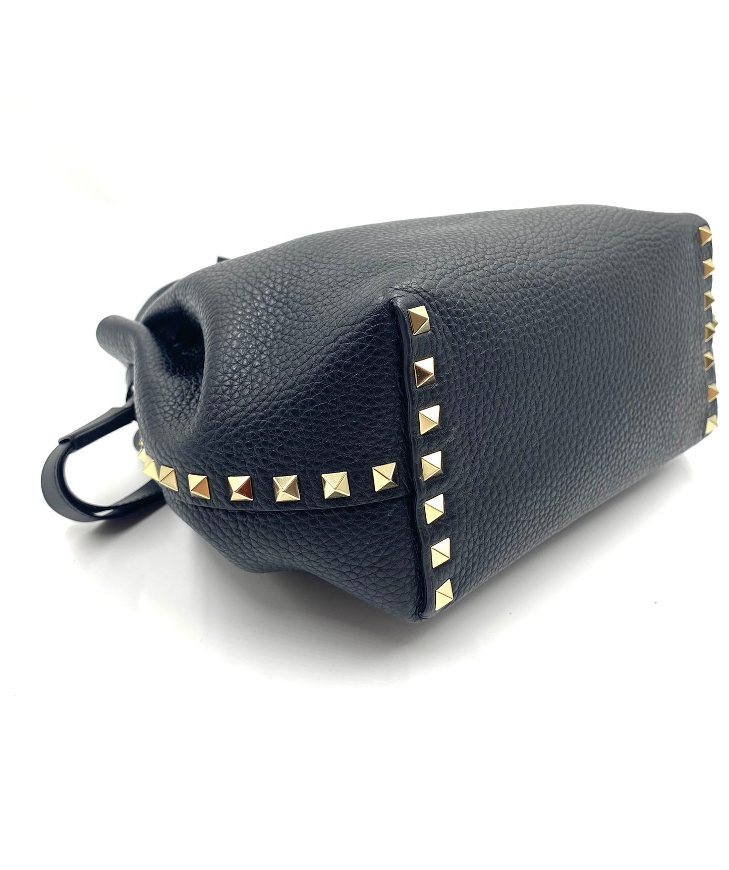 Valentino Black Rockstud Drawstring Cross-Body Bag