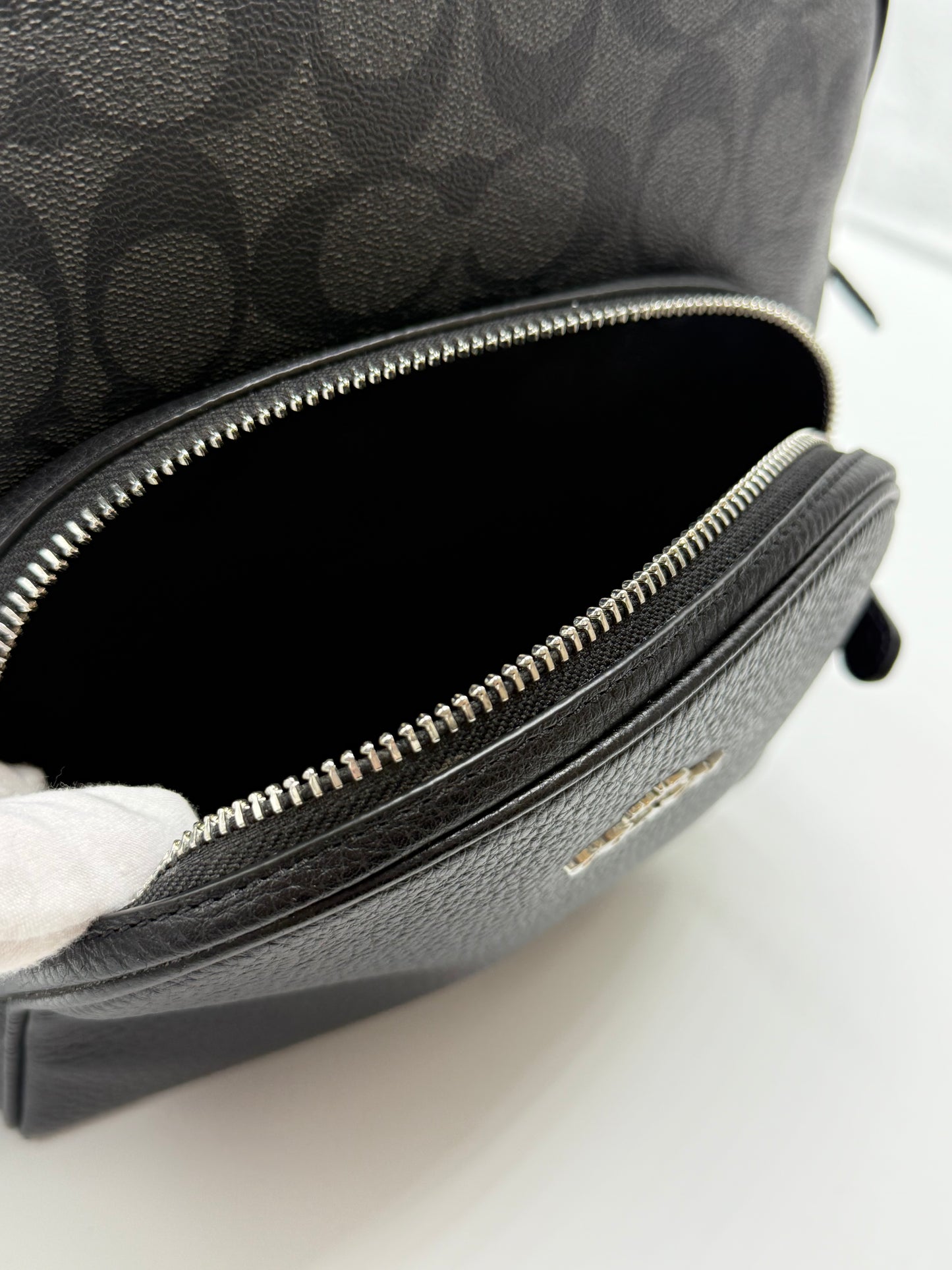 Brand New Coach Black Court Monogram Backpack