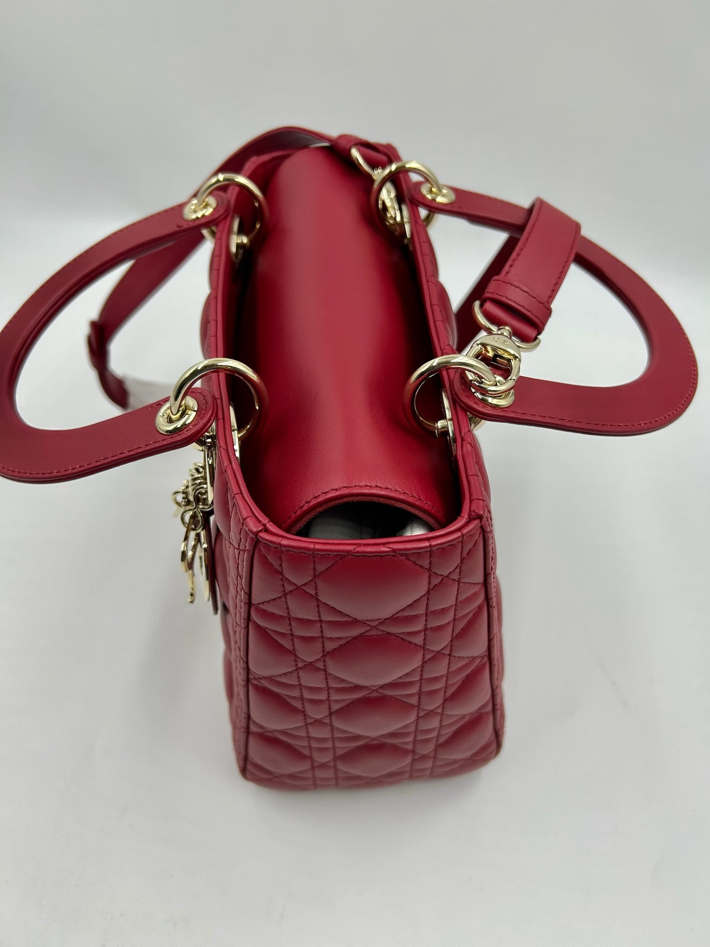 Christian Dior Lady Dior Red Medium Bag