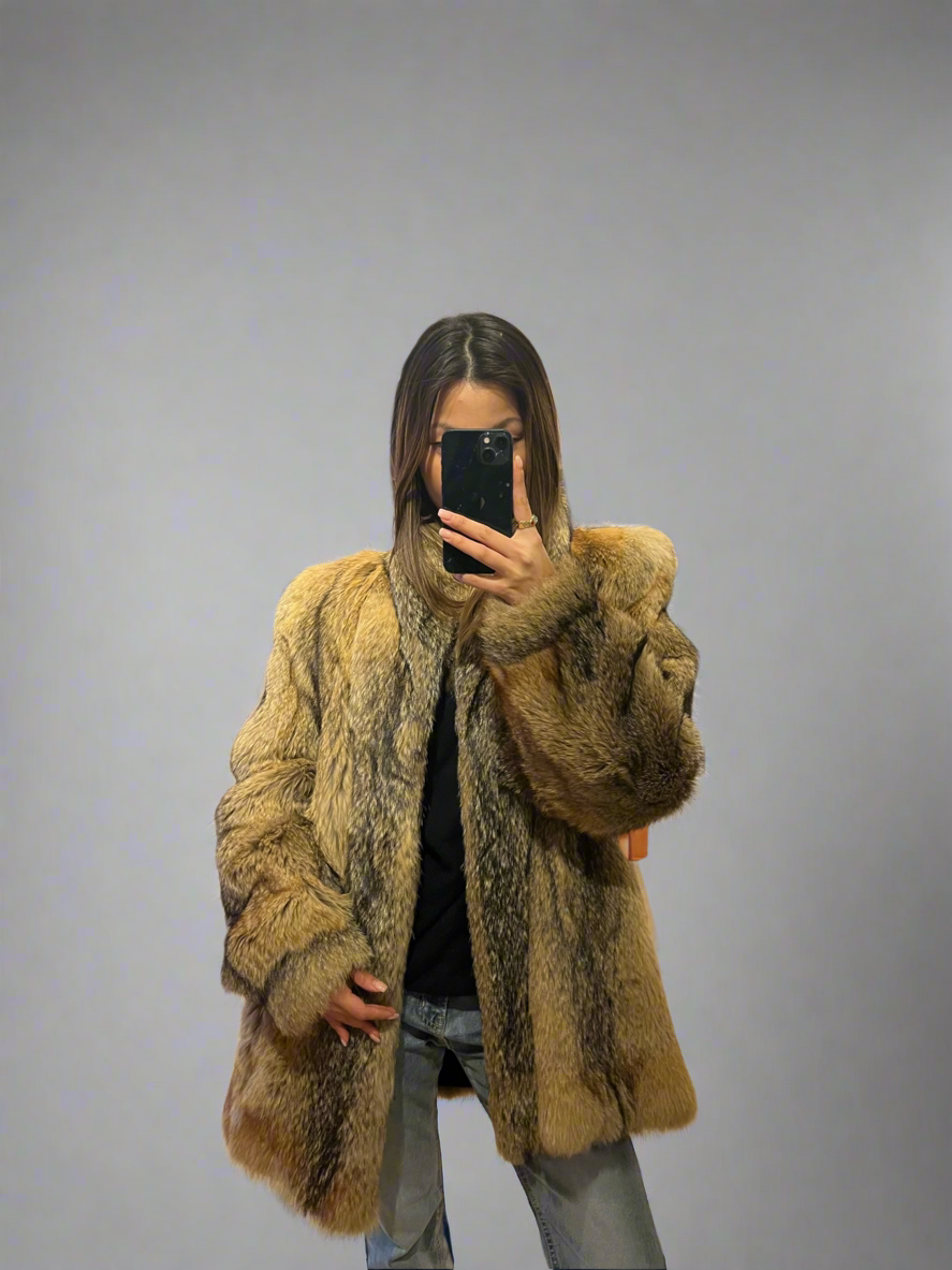 Vintage Amado Fox Fur Jacket Fits Like S/M