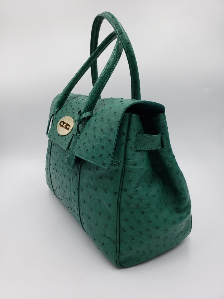 Mulberry Exotic Ostrich Emerald Green Bayswater Shoulder Bag