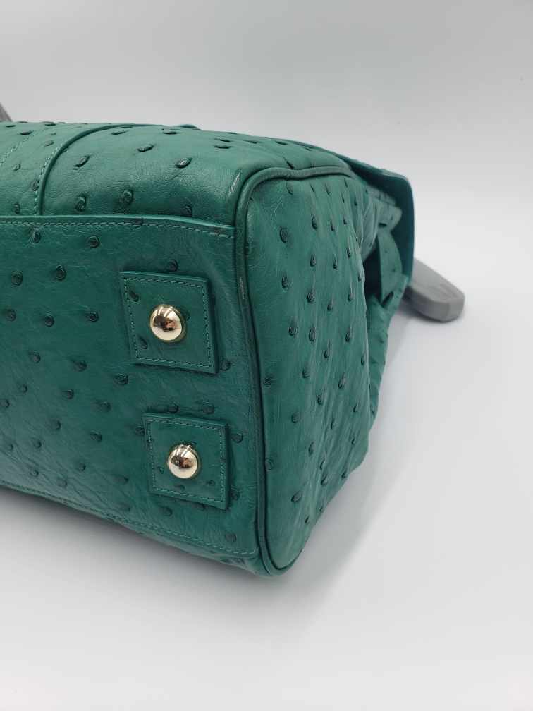 Mulberry Exotic Ostrich Emerald Green Bayswater Shoulder Bag
