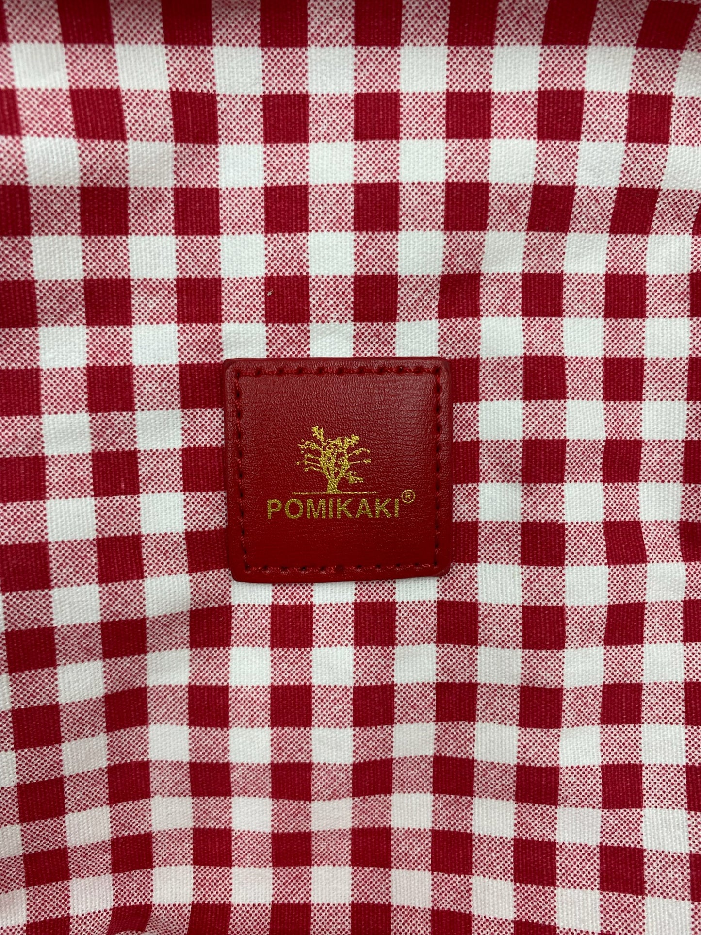 Brand New Pomikaki Red Woven Bucket Bag