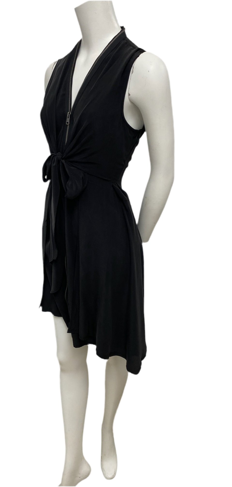 All Saints Black Silk Dress Size M