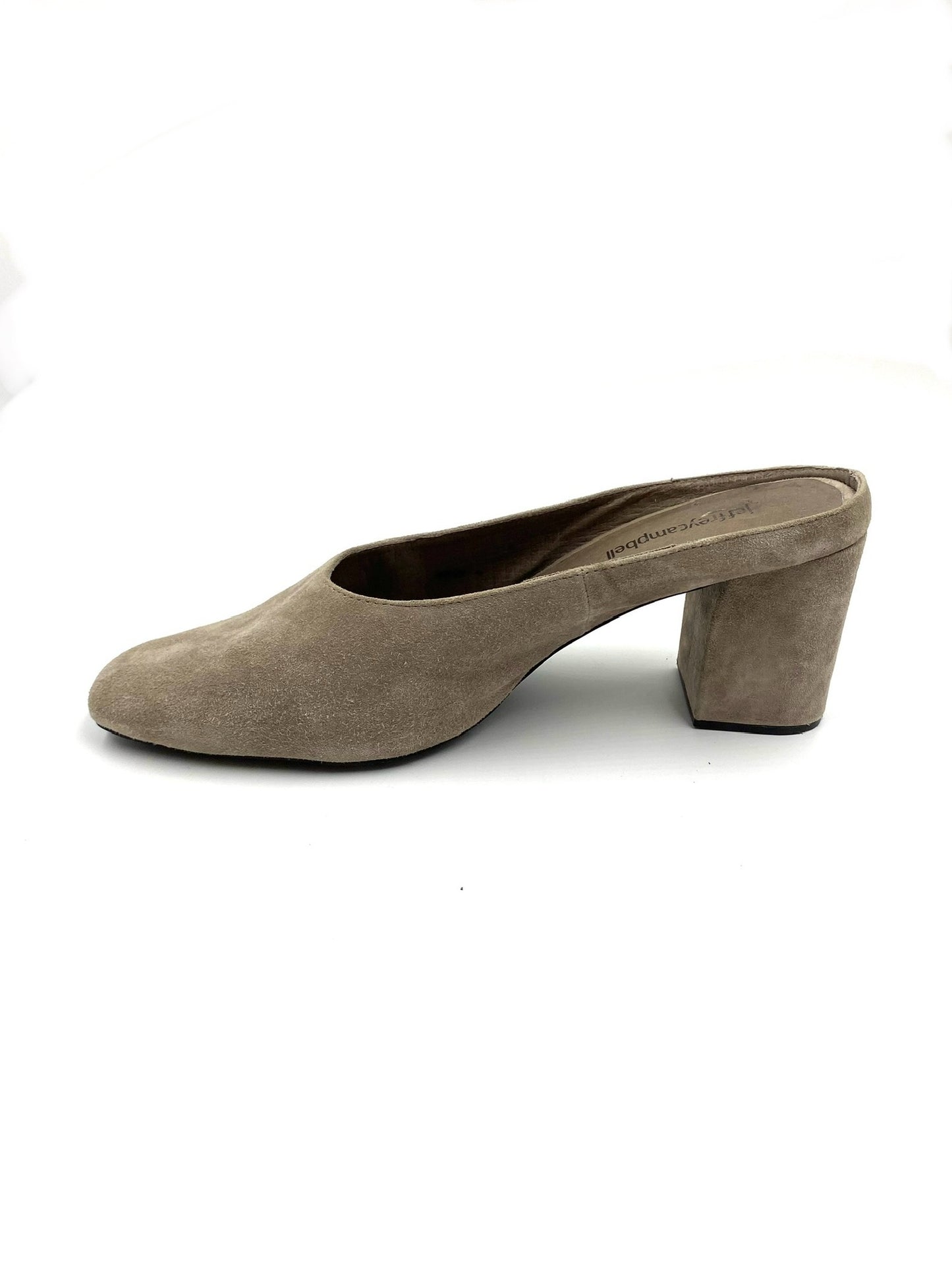 Jeffrey Campbell Grey Suede Round Toe Mule Size 8.5