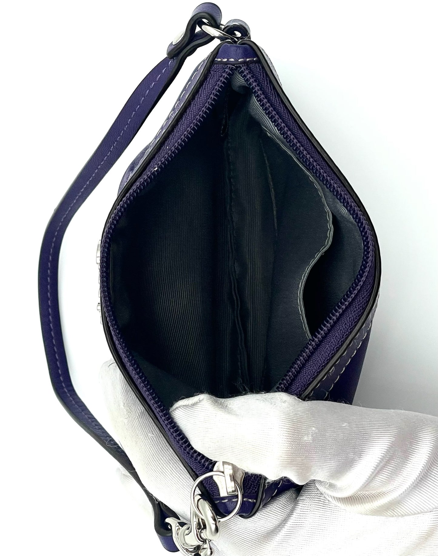 Coach Purple Leather Wristlet