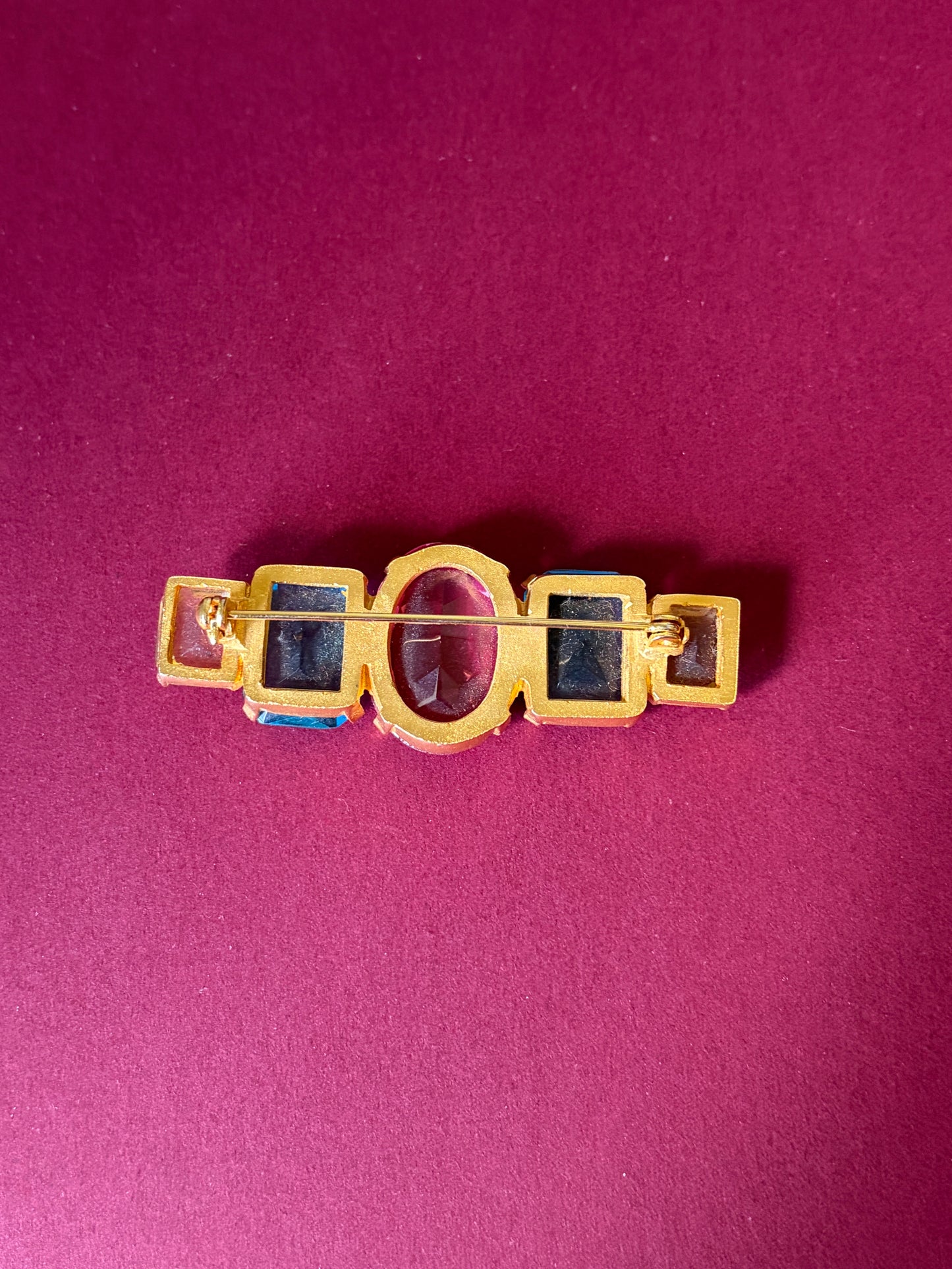 1950s Bar-Style Rhinestone Brooch