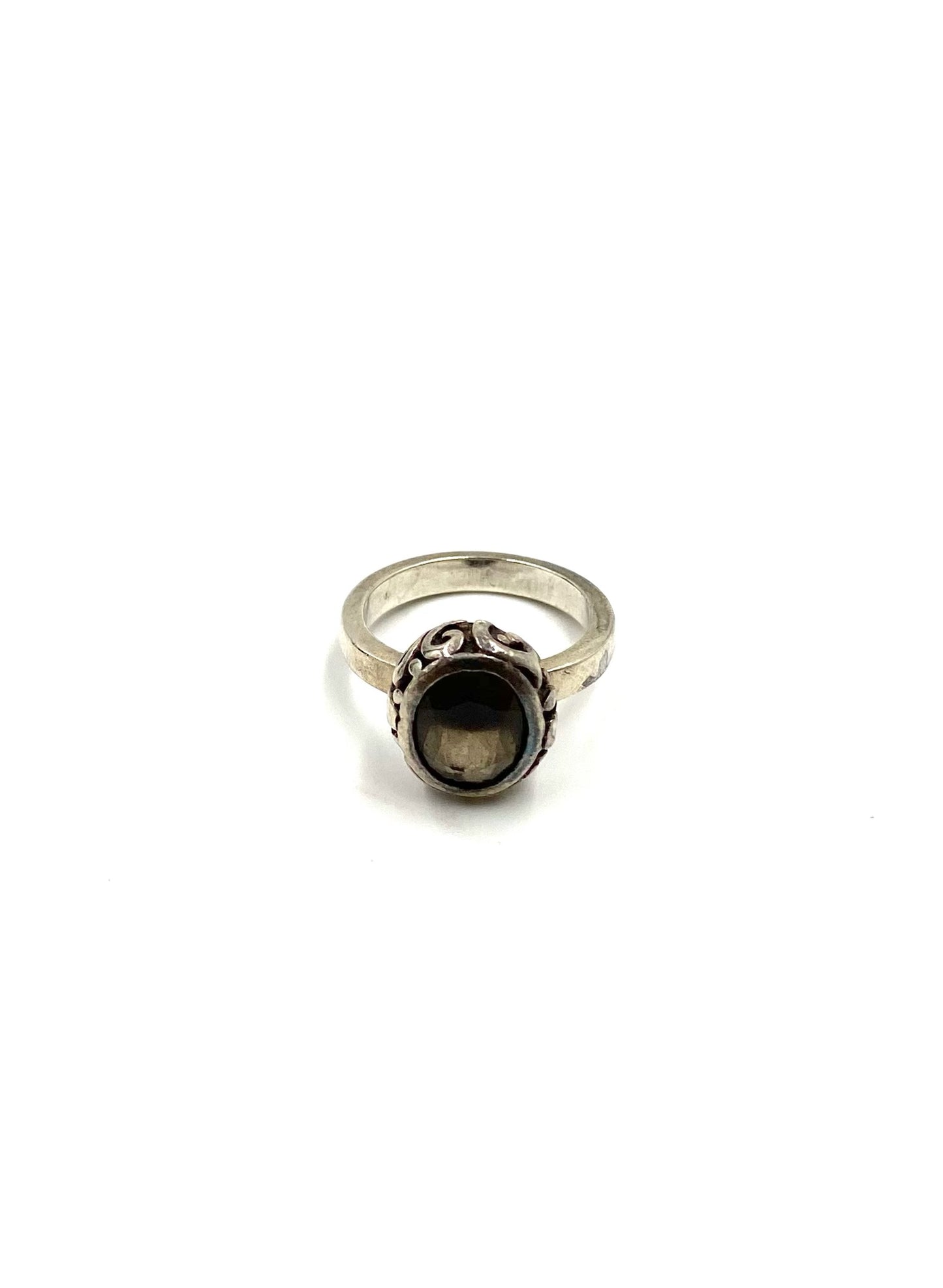 Smokey Quartz Sterling Silver Ring Size 7