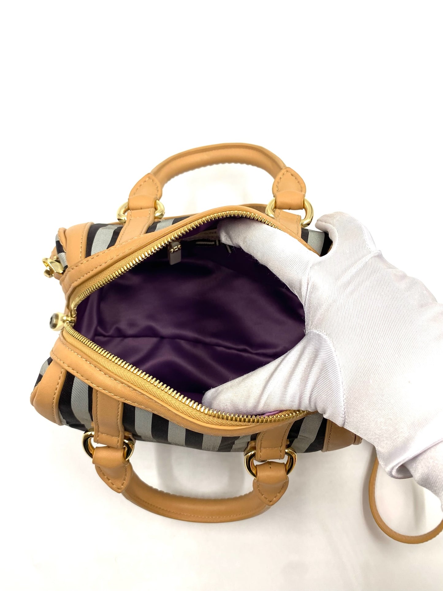 Henri Bendel Mini Stripe Nylon Bag