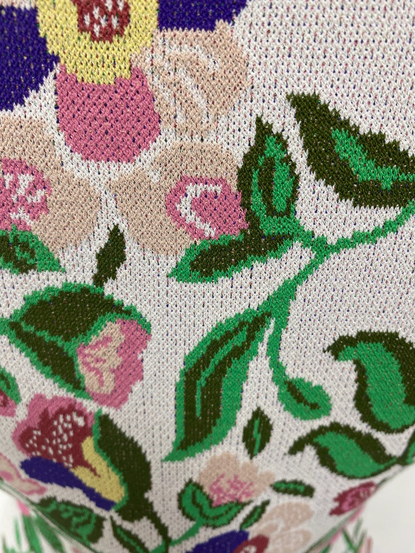 Valentino Floral A Line Knit Stretchy Dress Size S