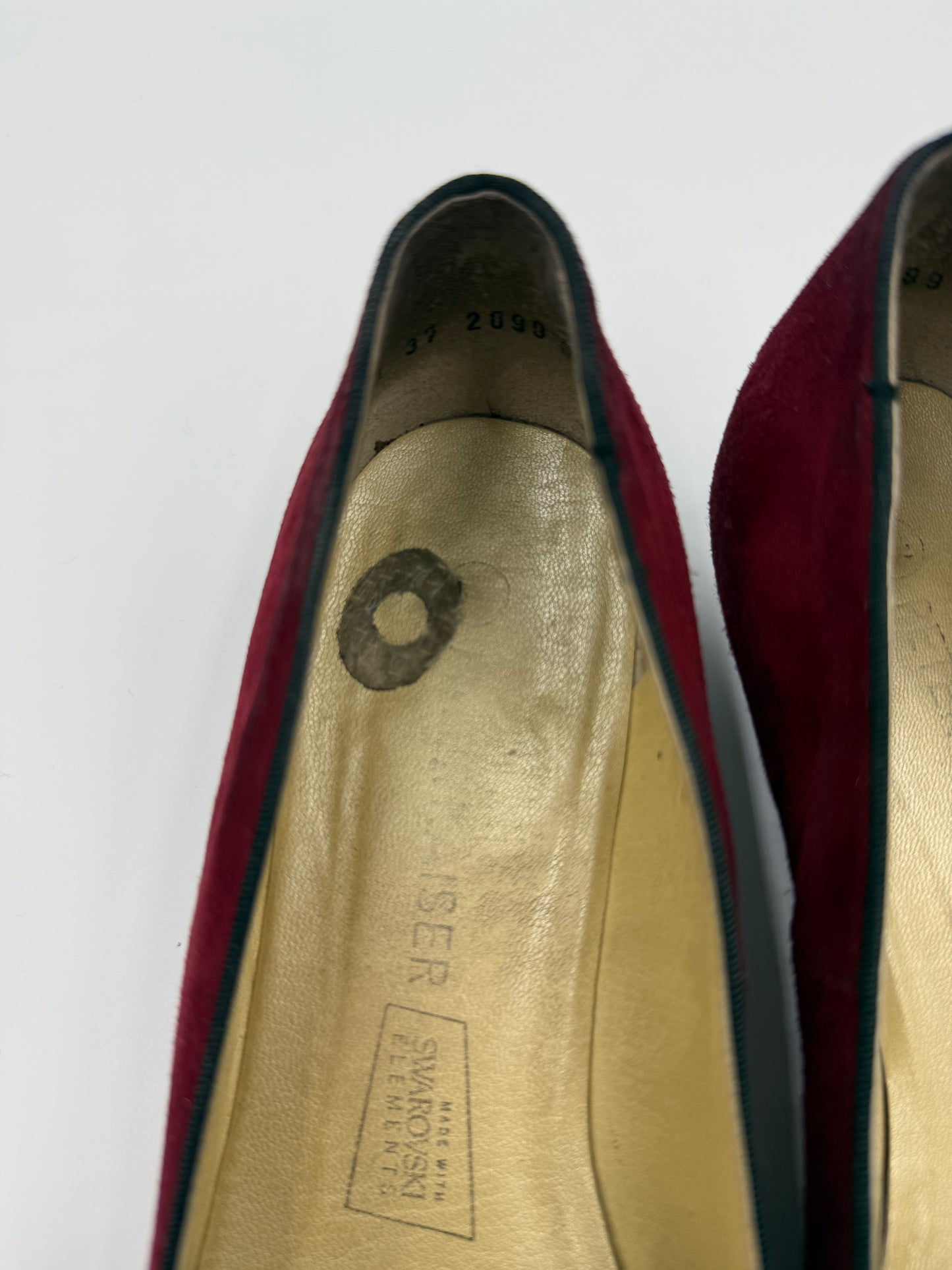 Peter Kaiser Red Pointed Loafers Size 37