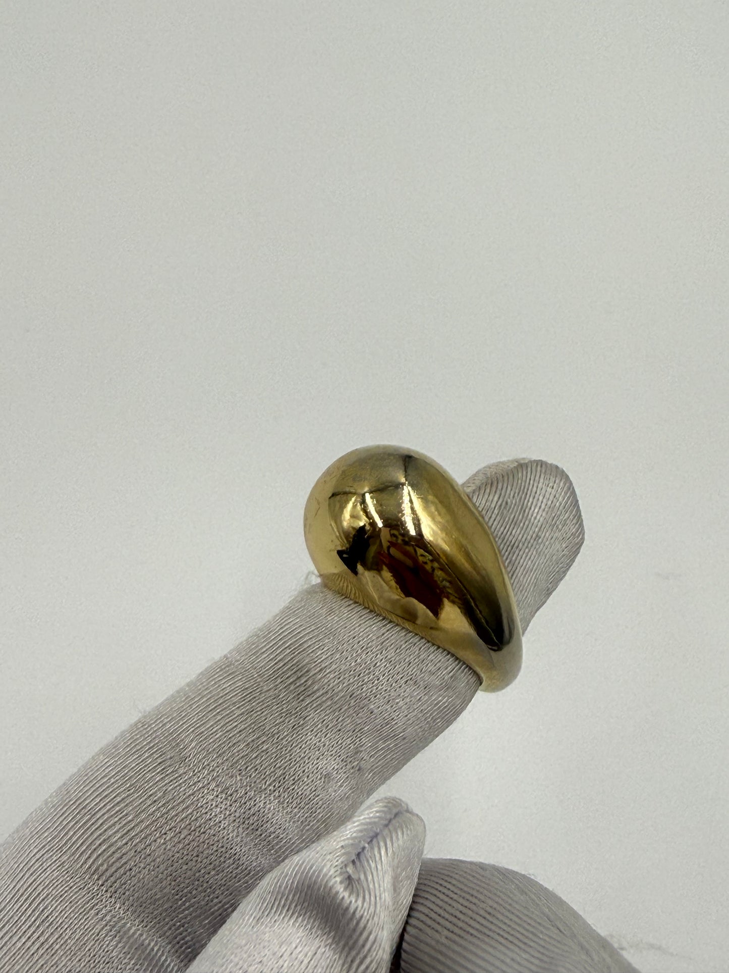 Vintage Christian Dior 1973 Gold Dome Ring Size 6.5