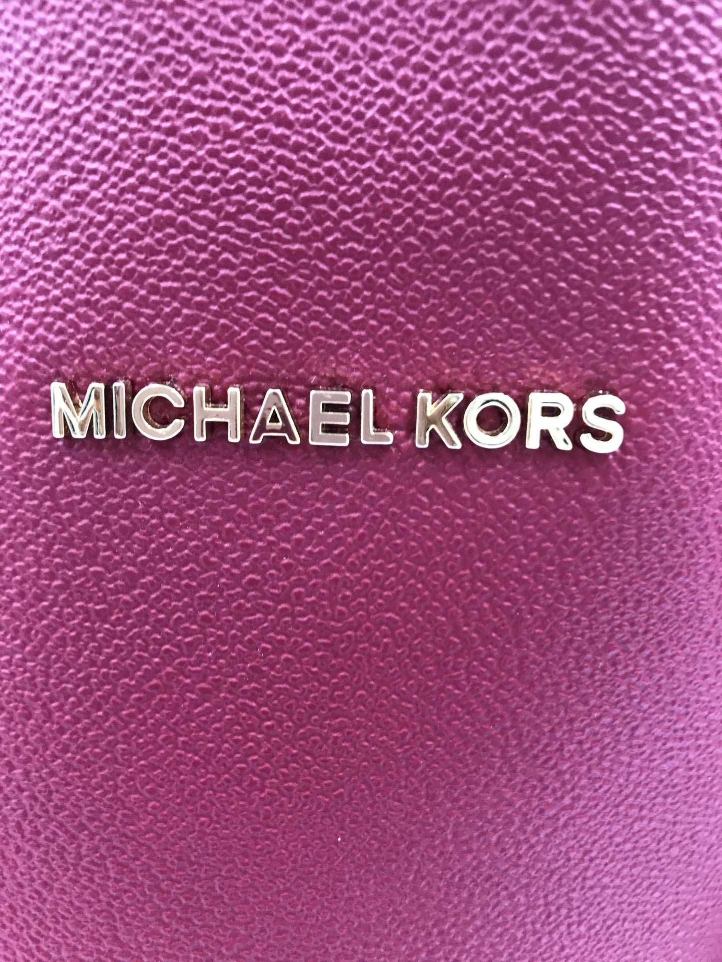 Michael Kors Large Hayley Faux Leather Red Tote