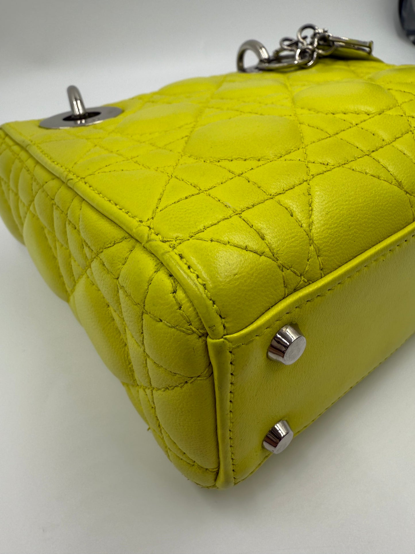 Lady Dior Mini Lemon Yellow Bag