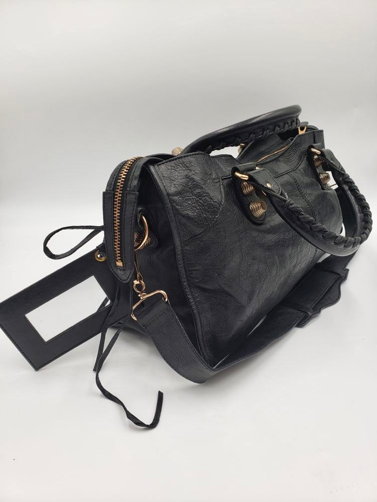 Balenciaga Black Part Time Giant Black Shoulder Bag