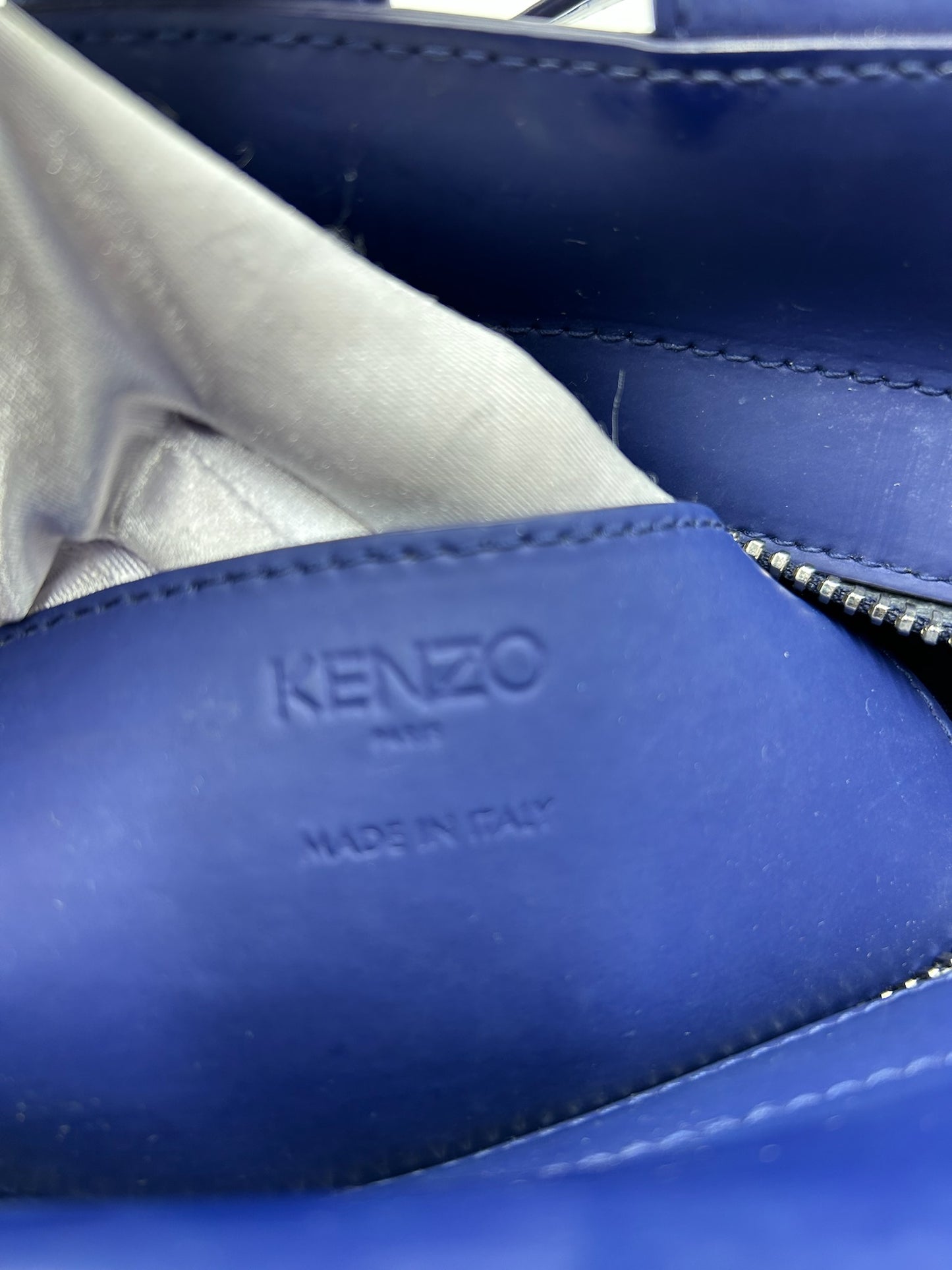 Kenzo Blue Small Leather Tote