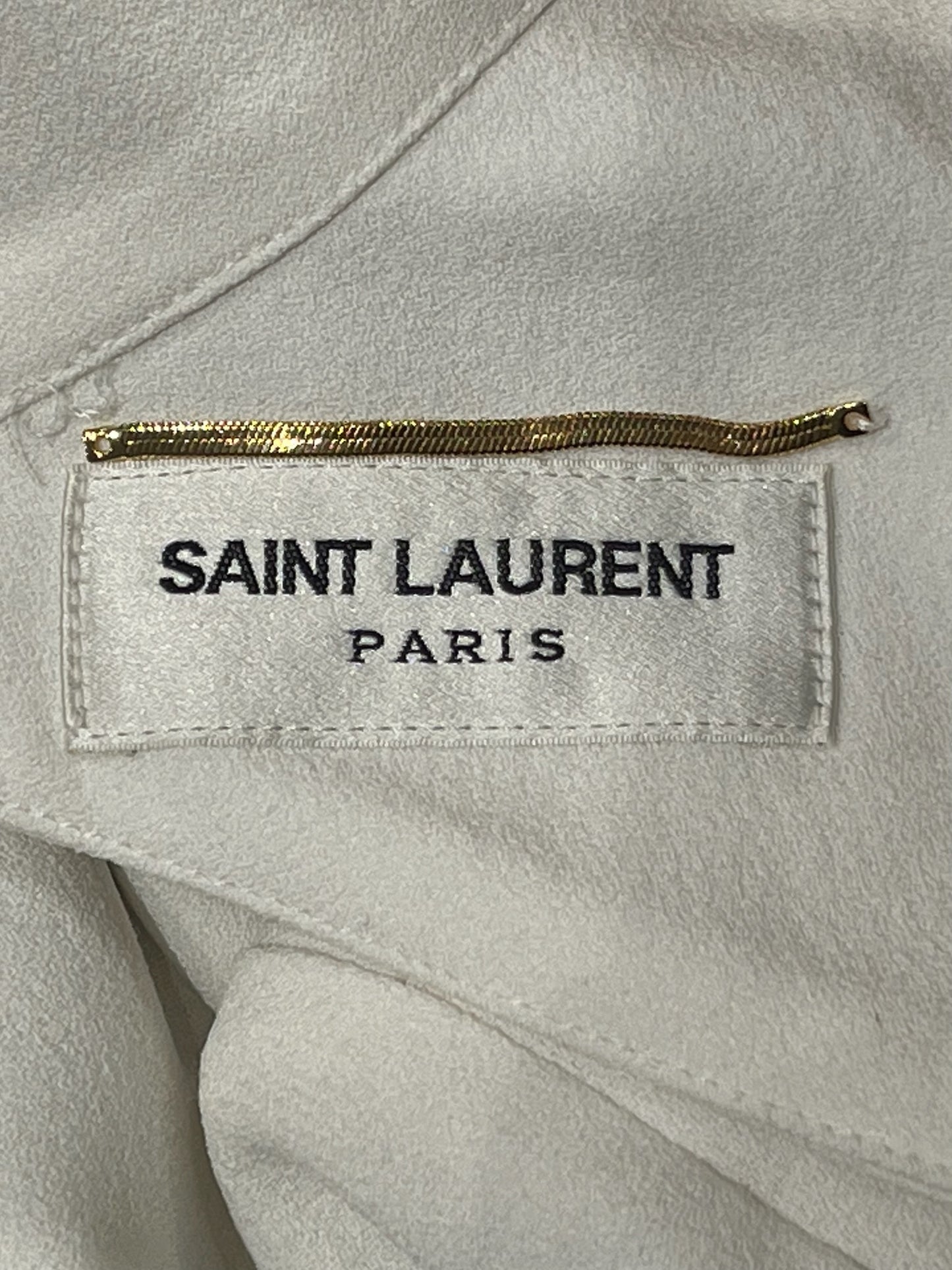 Saint Laurent Black & White Open Back Romper Size 36