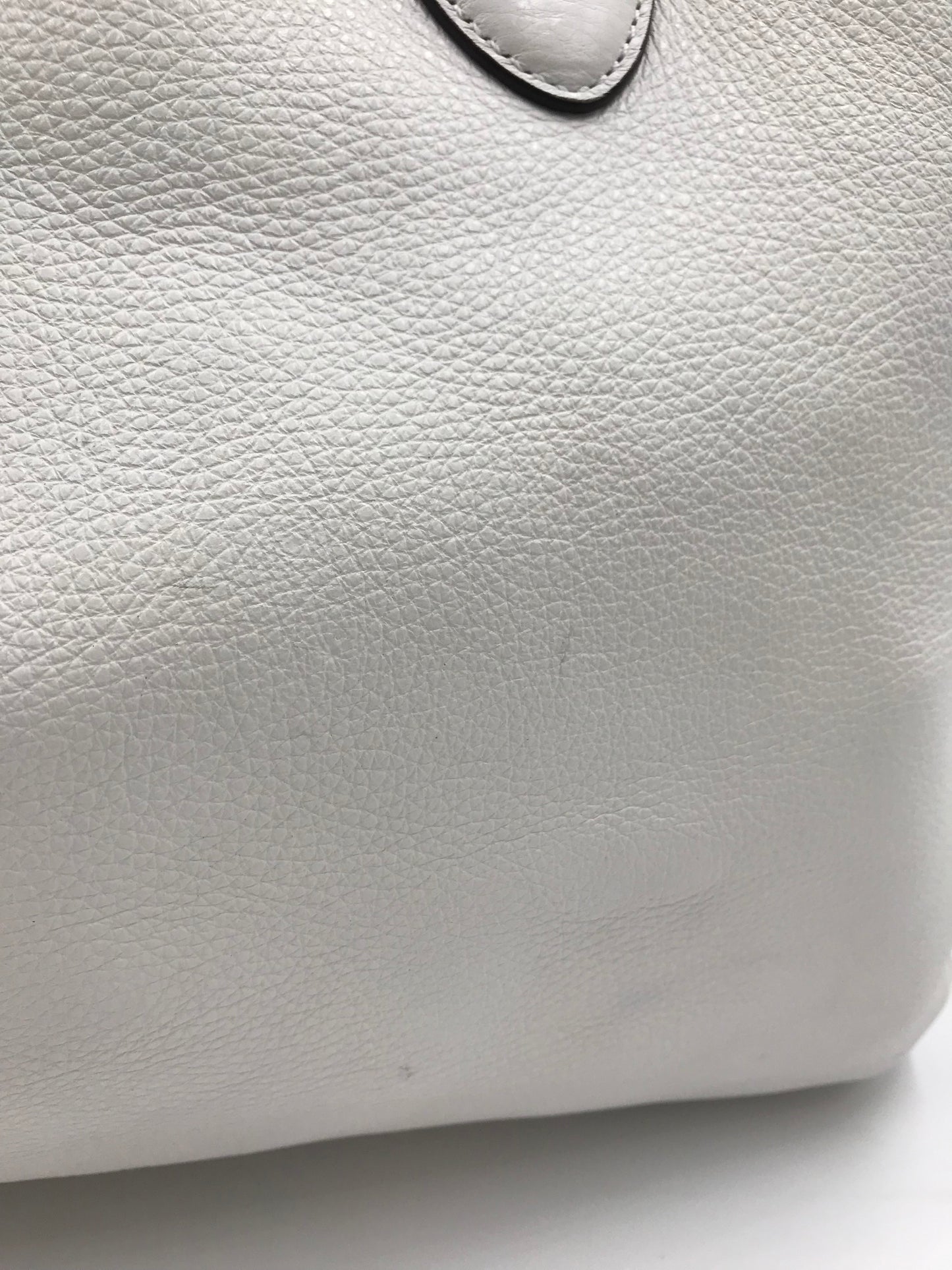 Michael Kors Leather Reversible Silver & White Large Tote