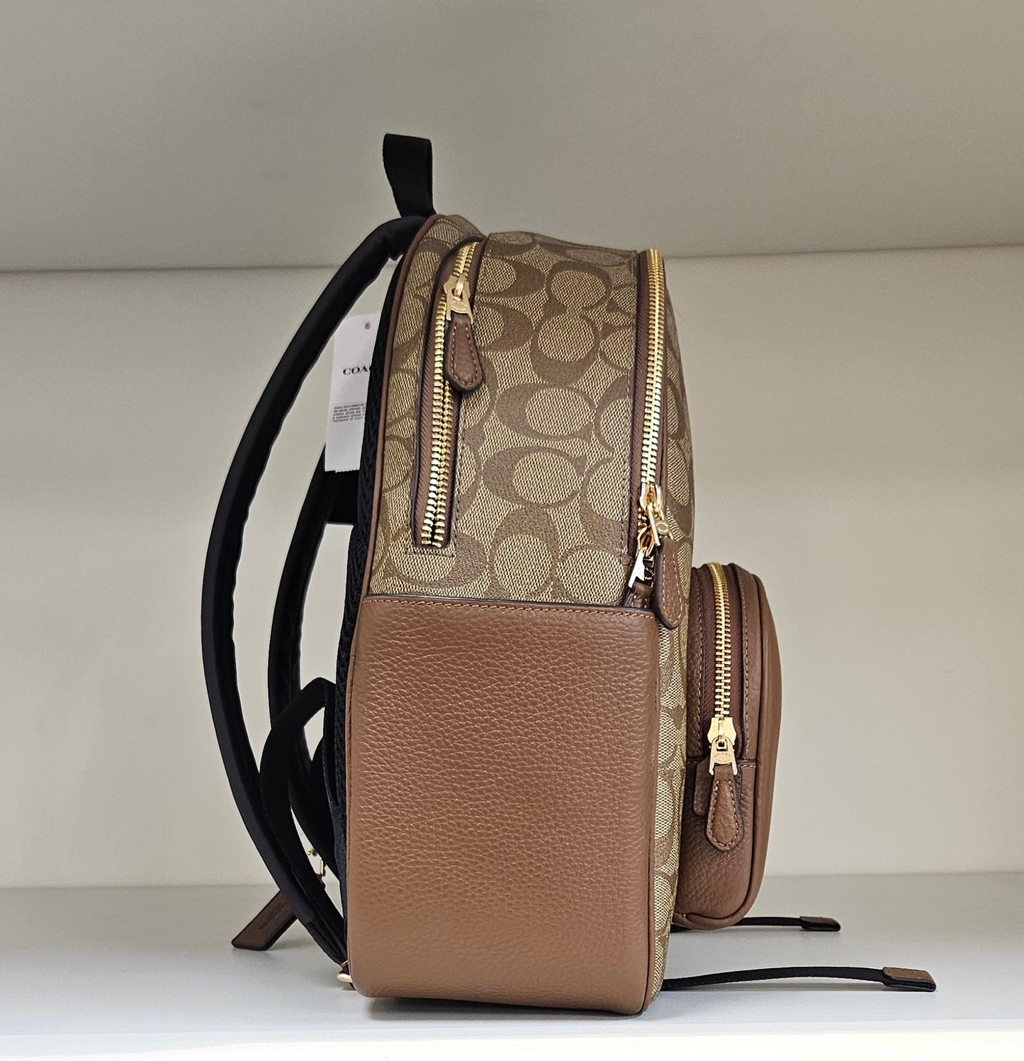 Brand New Brown Coach Court Monogram Backpack