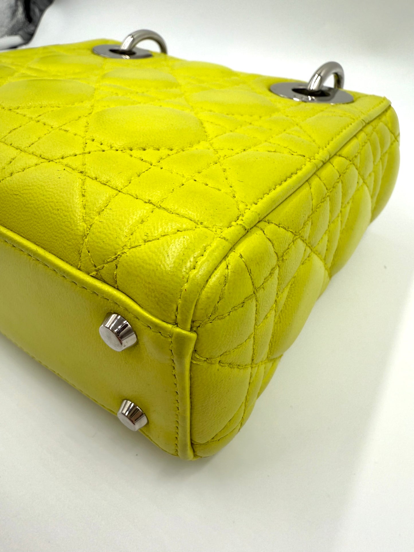 Lady Dior Mini Lemon Yellow Bag