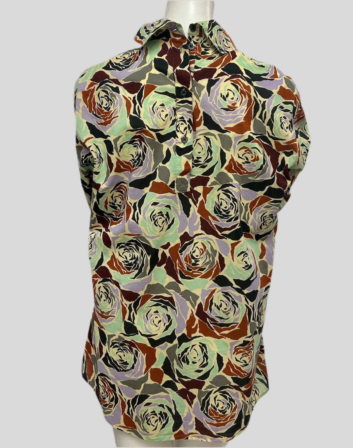 Dries Van Noten Long Sleeve Floral Blouse Size 40 US L
