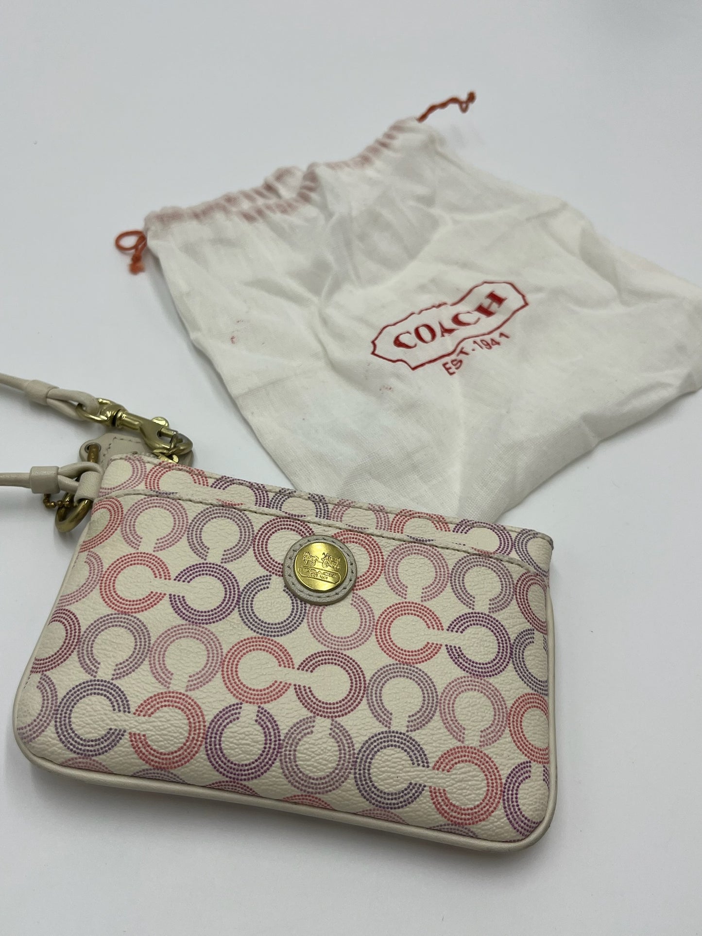 Coach Multi-Color Leather Wristlet