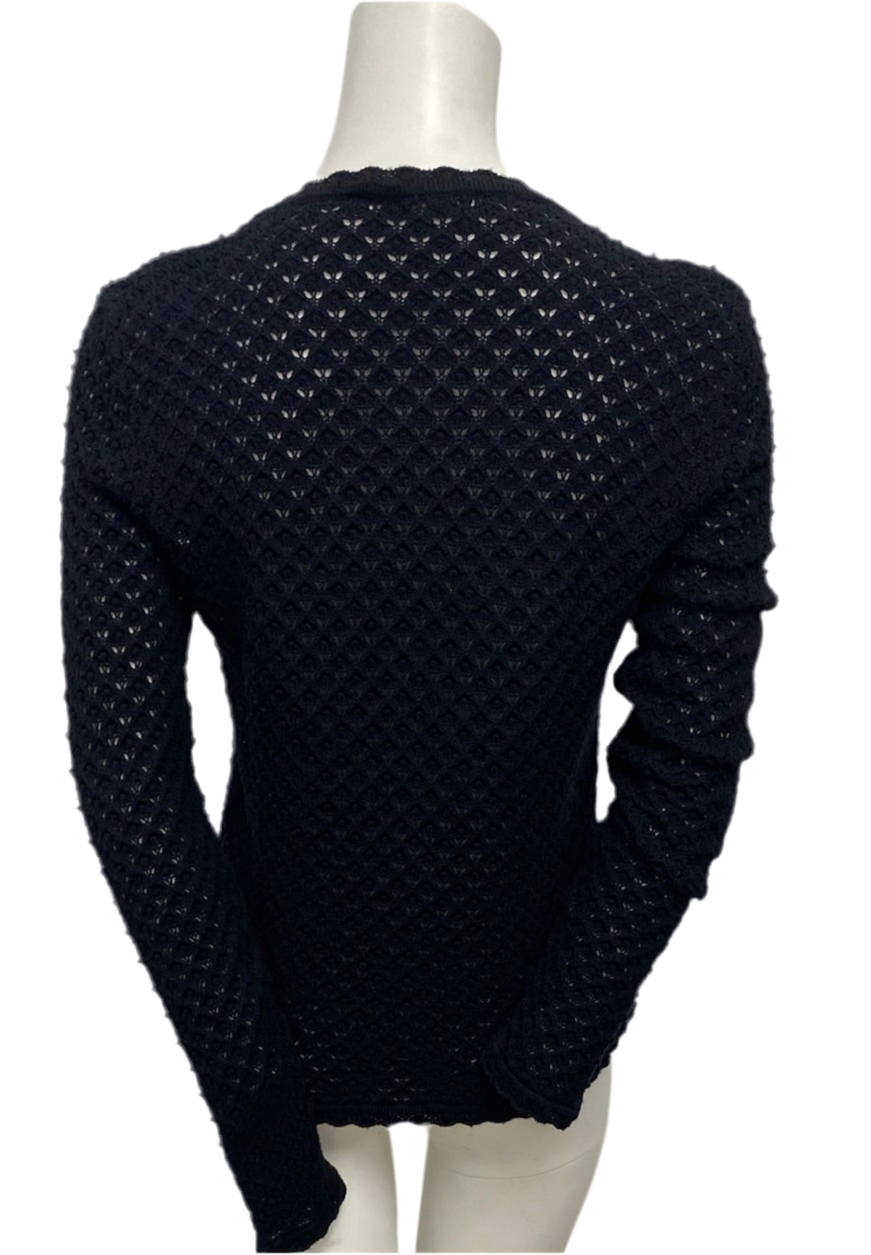 Dolce & Gabanna Black Knit Blouse Fits like M