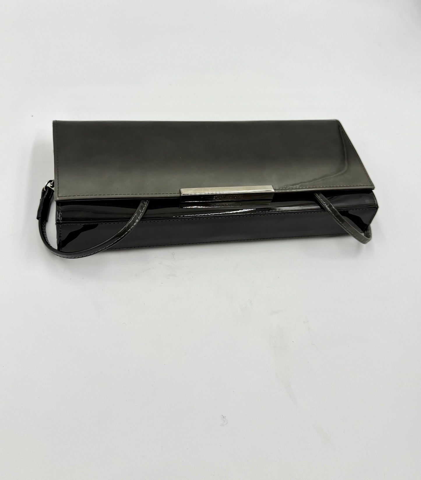 Stuart Weitzman Grey Patent Clutch