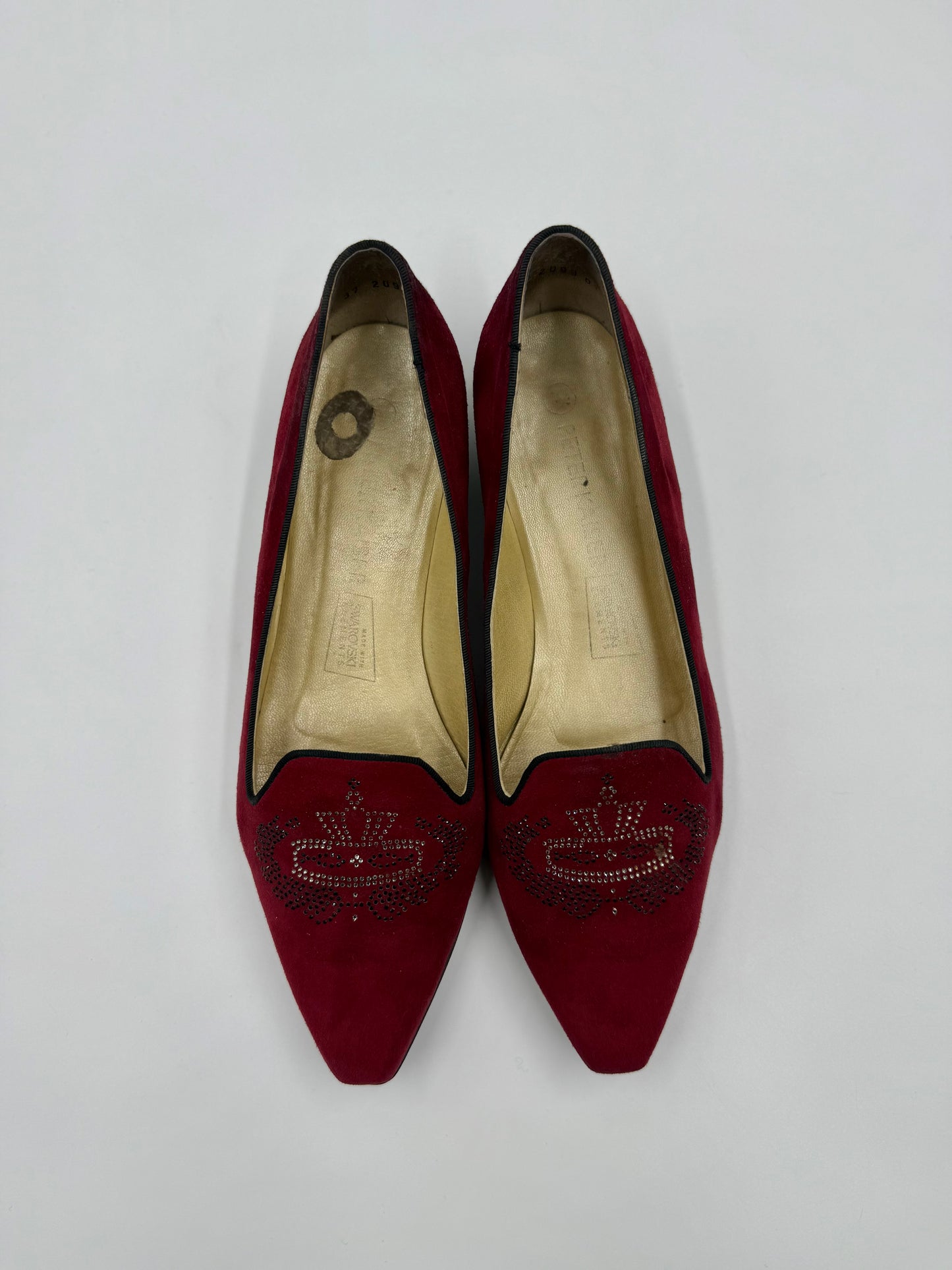 Peter Kaiser Red Pointed Loafers Size 37