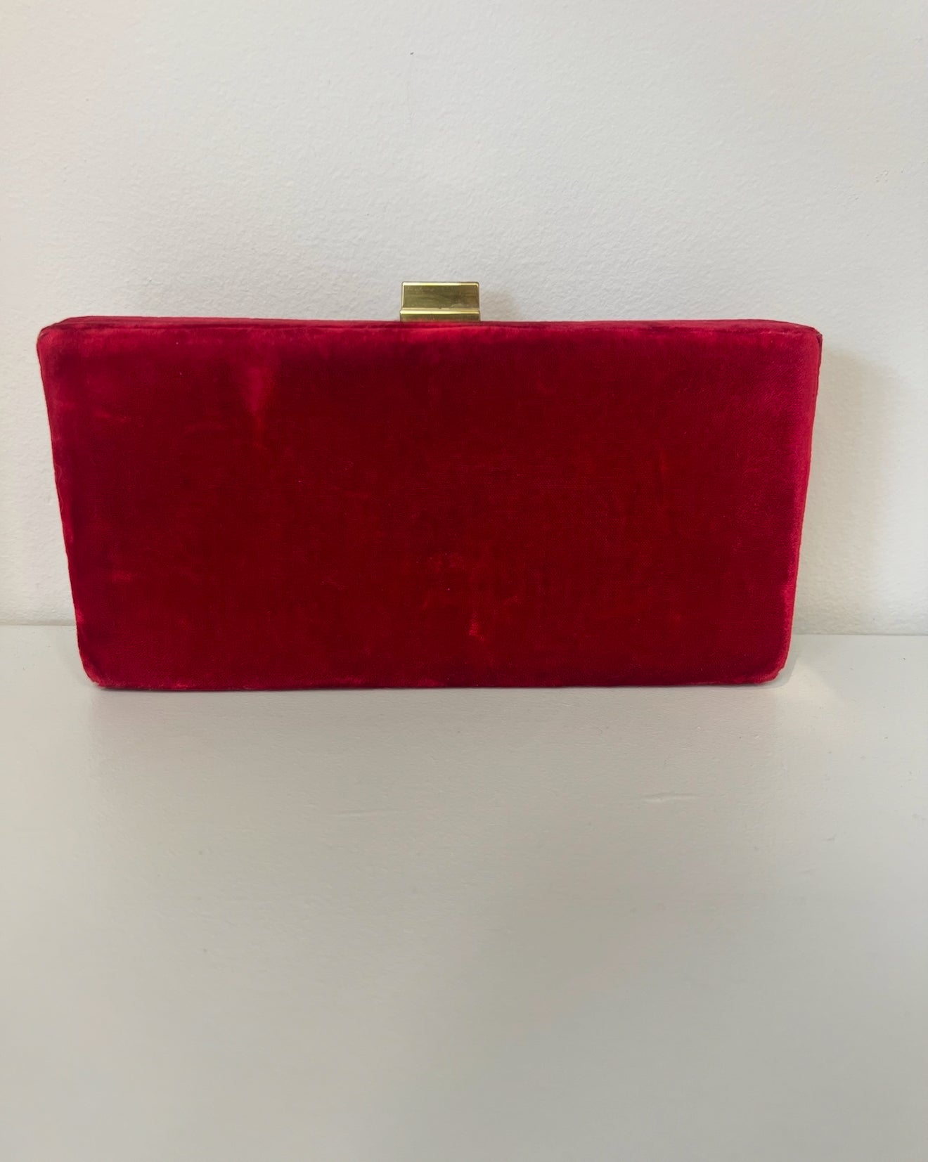 Vintage Red Velvet Rental Clutch