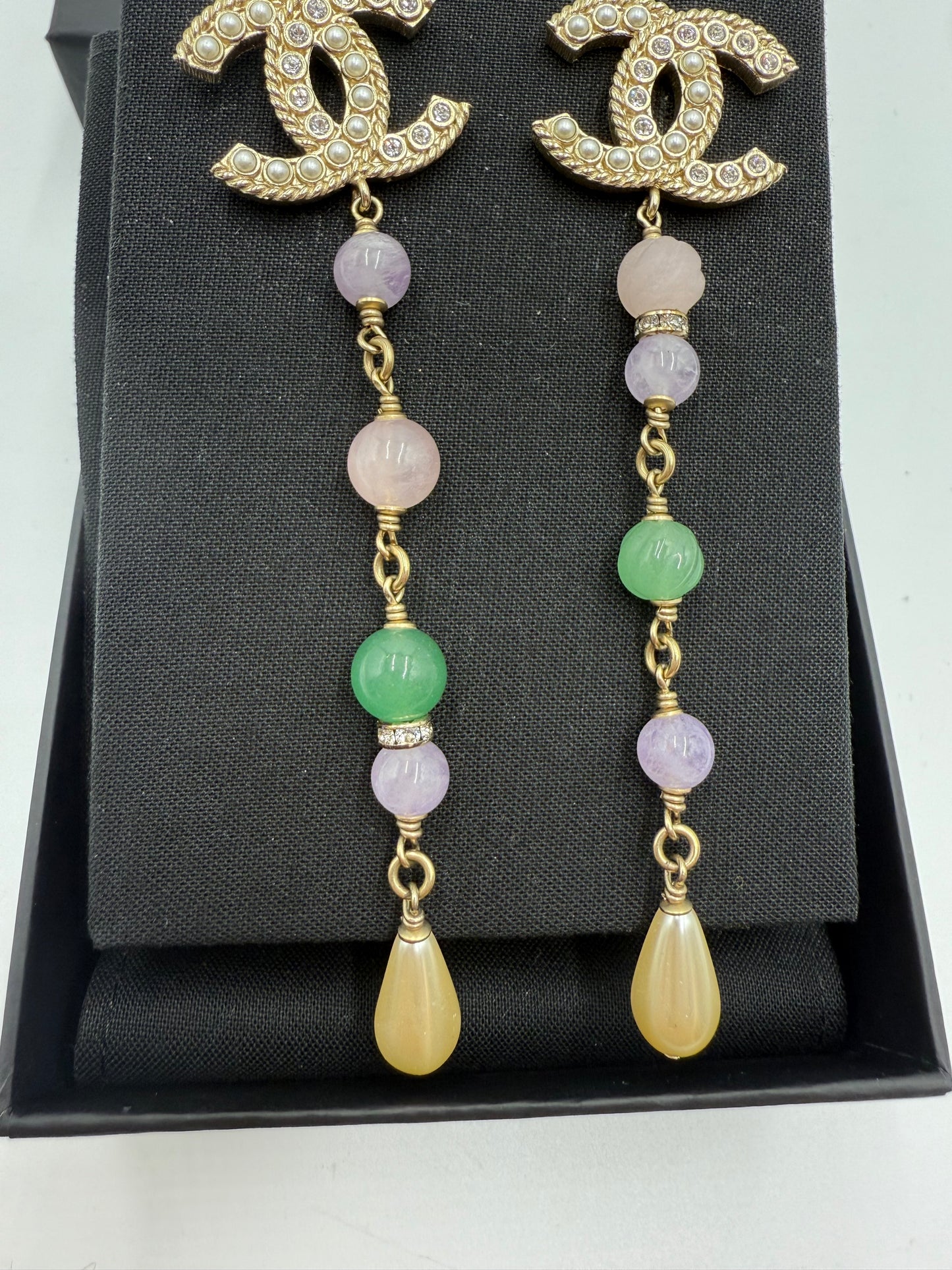 Chanel CC Long Multicolor Earring