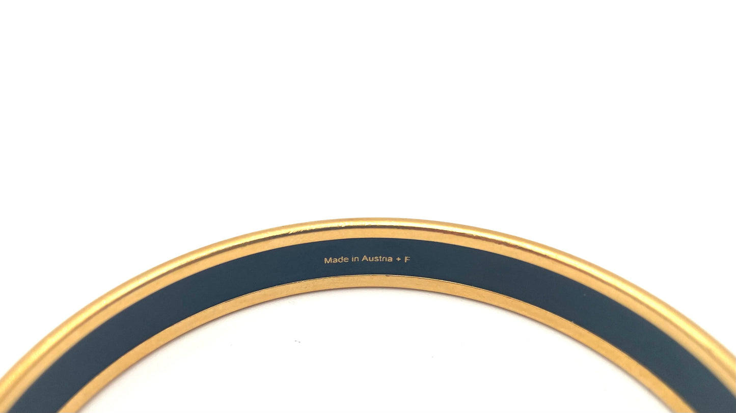 Hermes Enamel Narrow Printed Chain D Ancre Bracelet