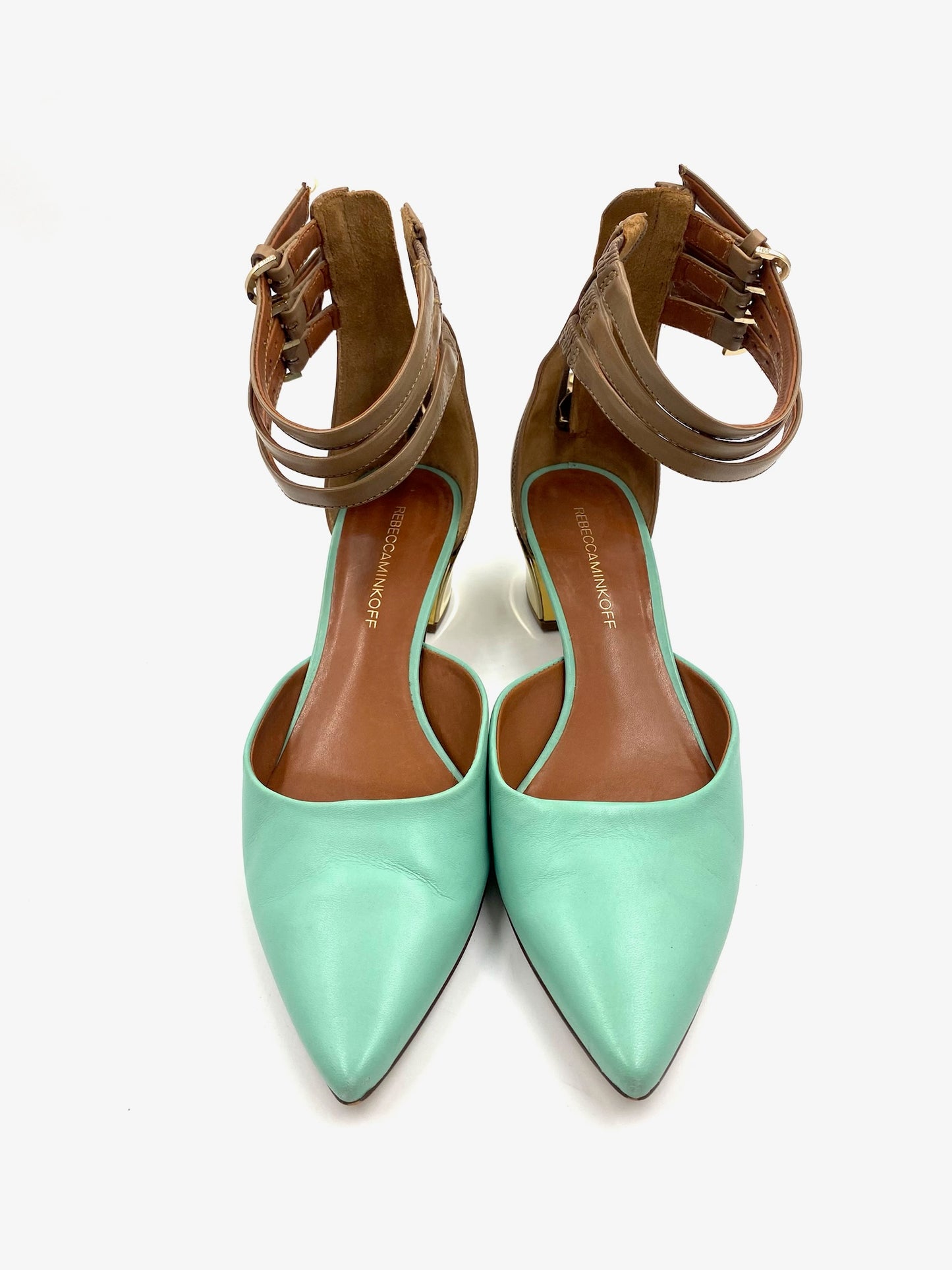 Rebecca Minkoff Teal Ankle Strap Shoes Size 7.5