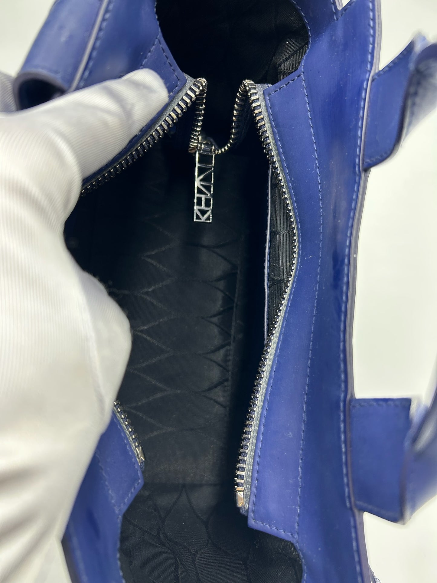 Kenzo Blue Small Leather Tote