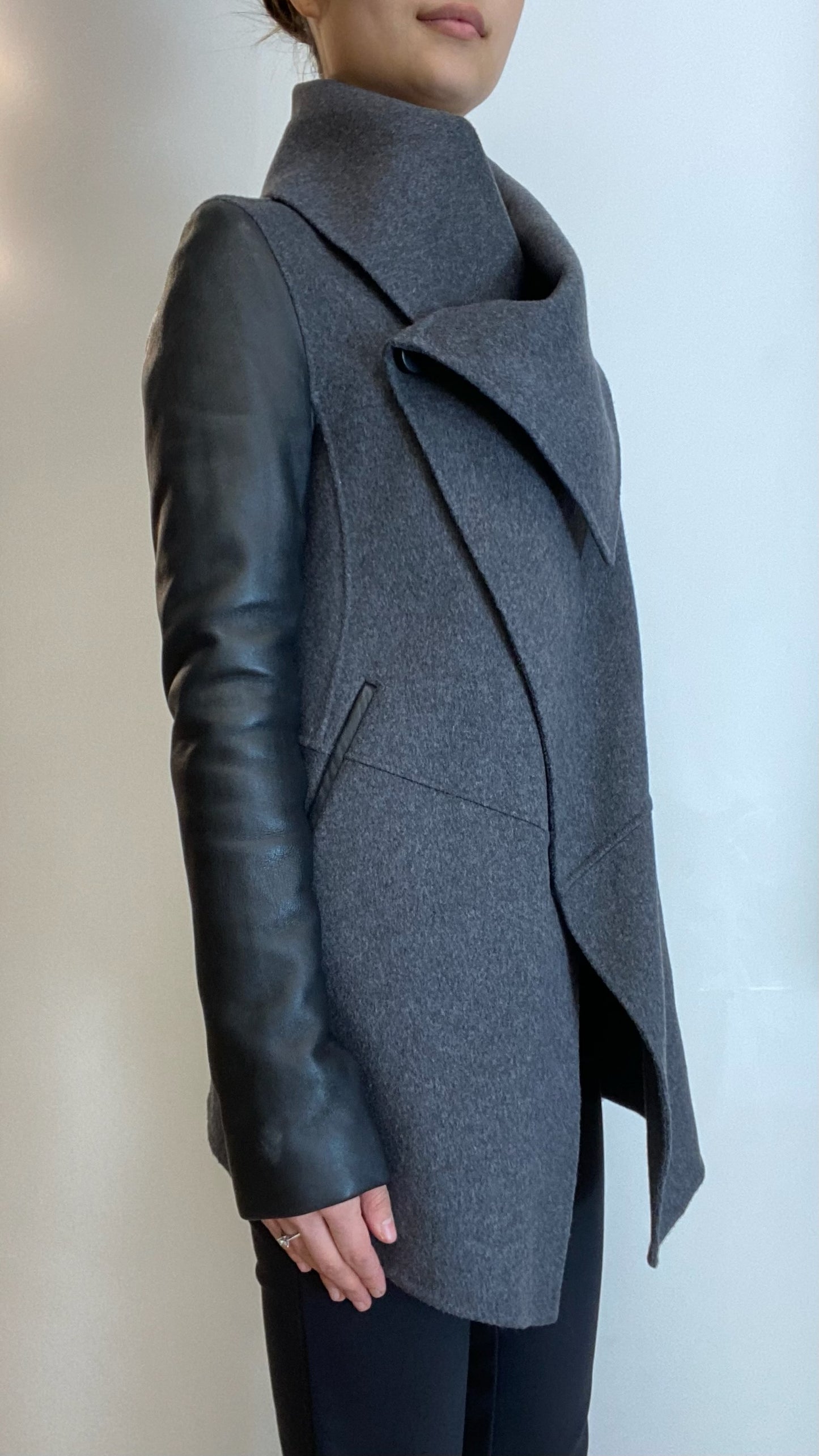Mackage Grey Wrap Jacket Size XS