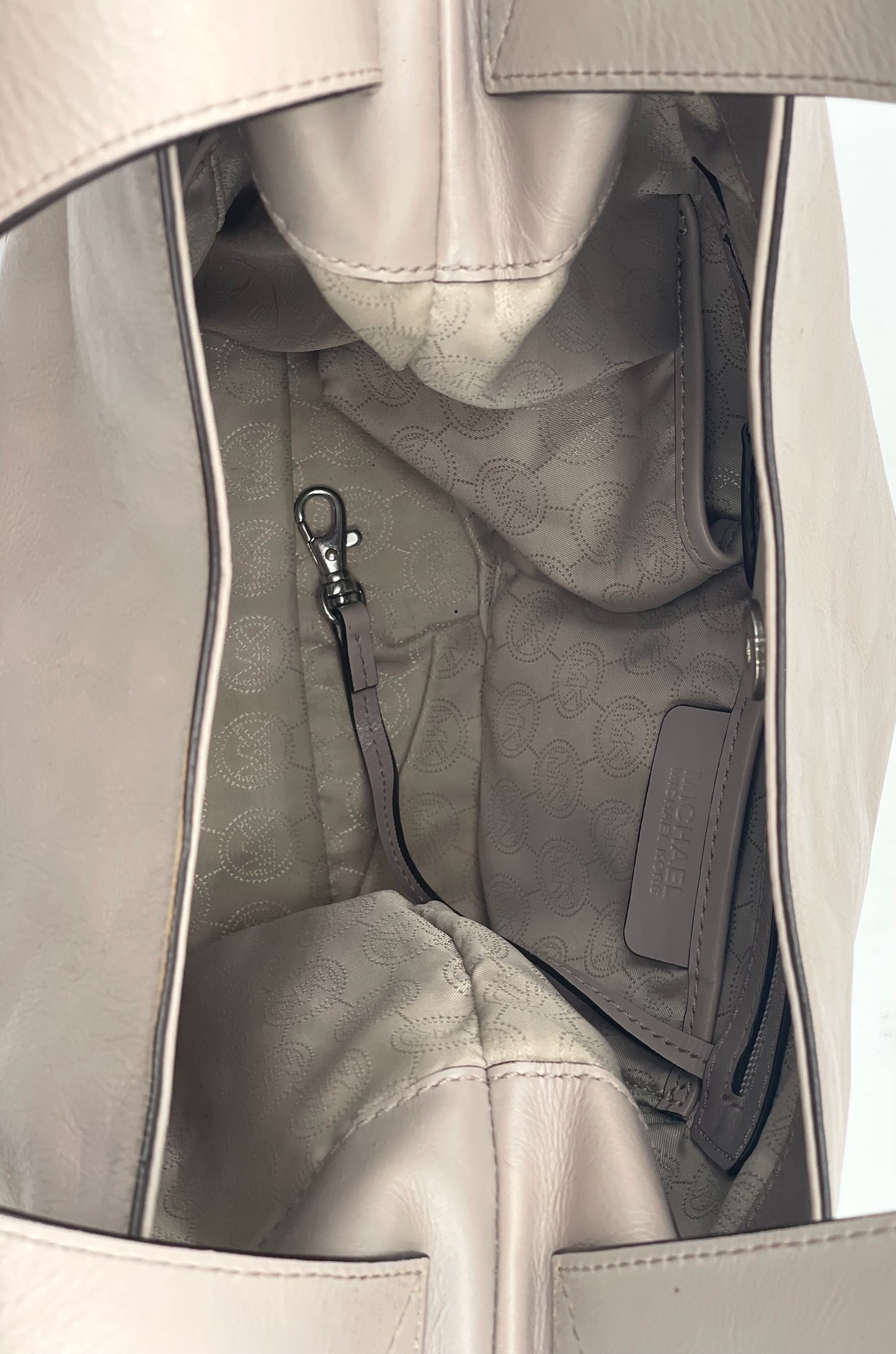 Michael Kors Devon Grey Leather Convertible Shoulder Bag