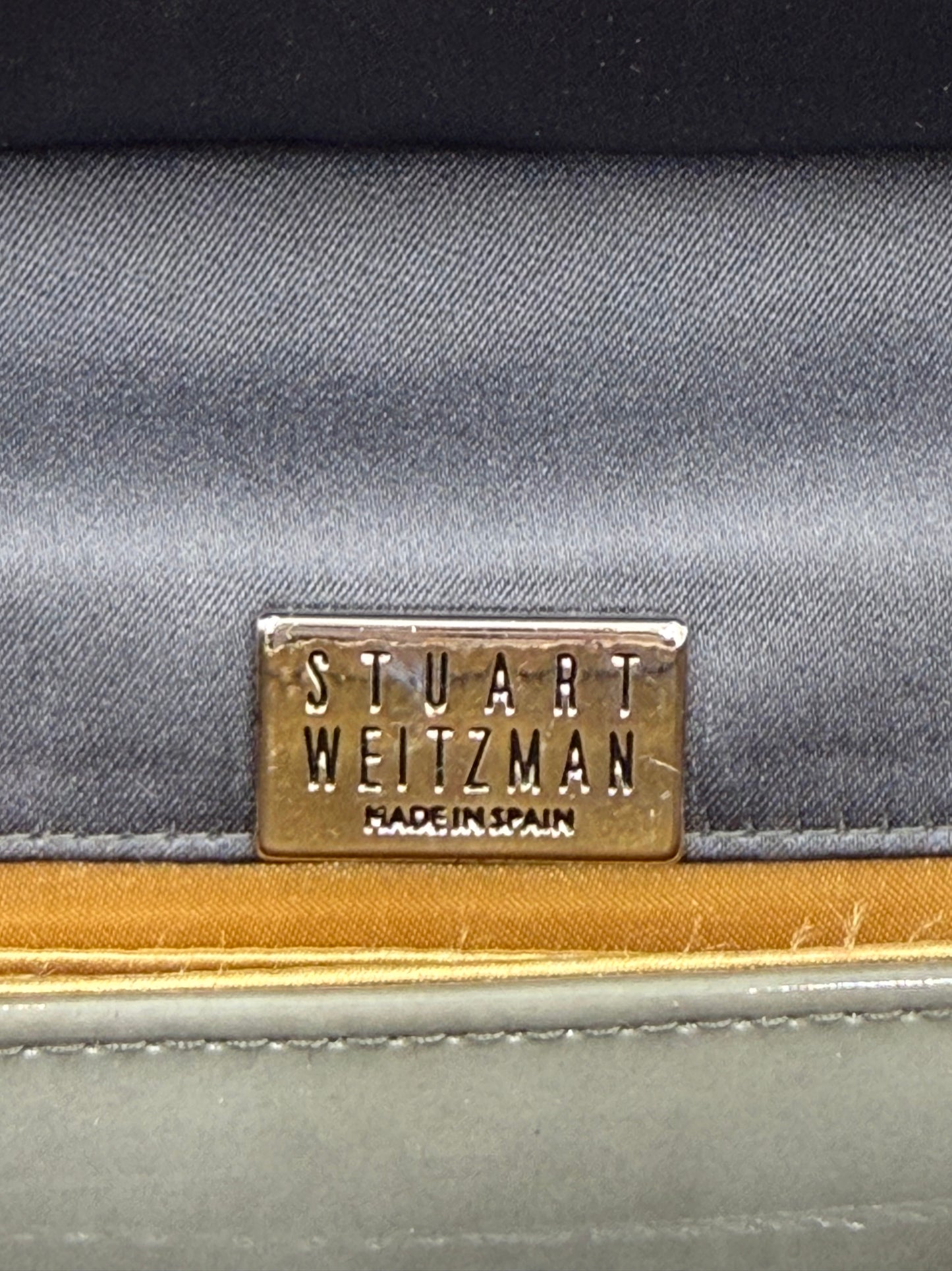 Stuart Weitzman Grey Patent Clutch