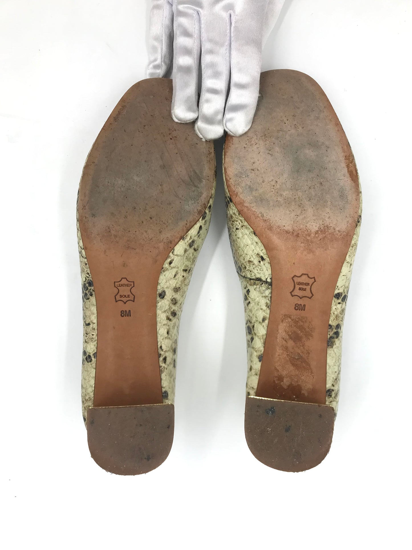 Tory Burch Python Embossed Leather Pump Size 8M