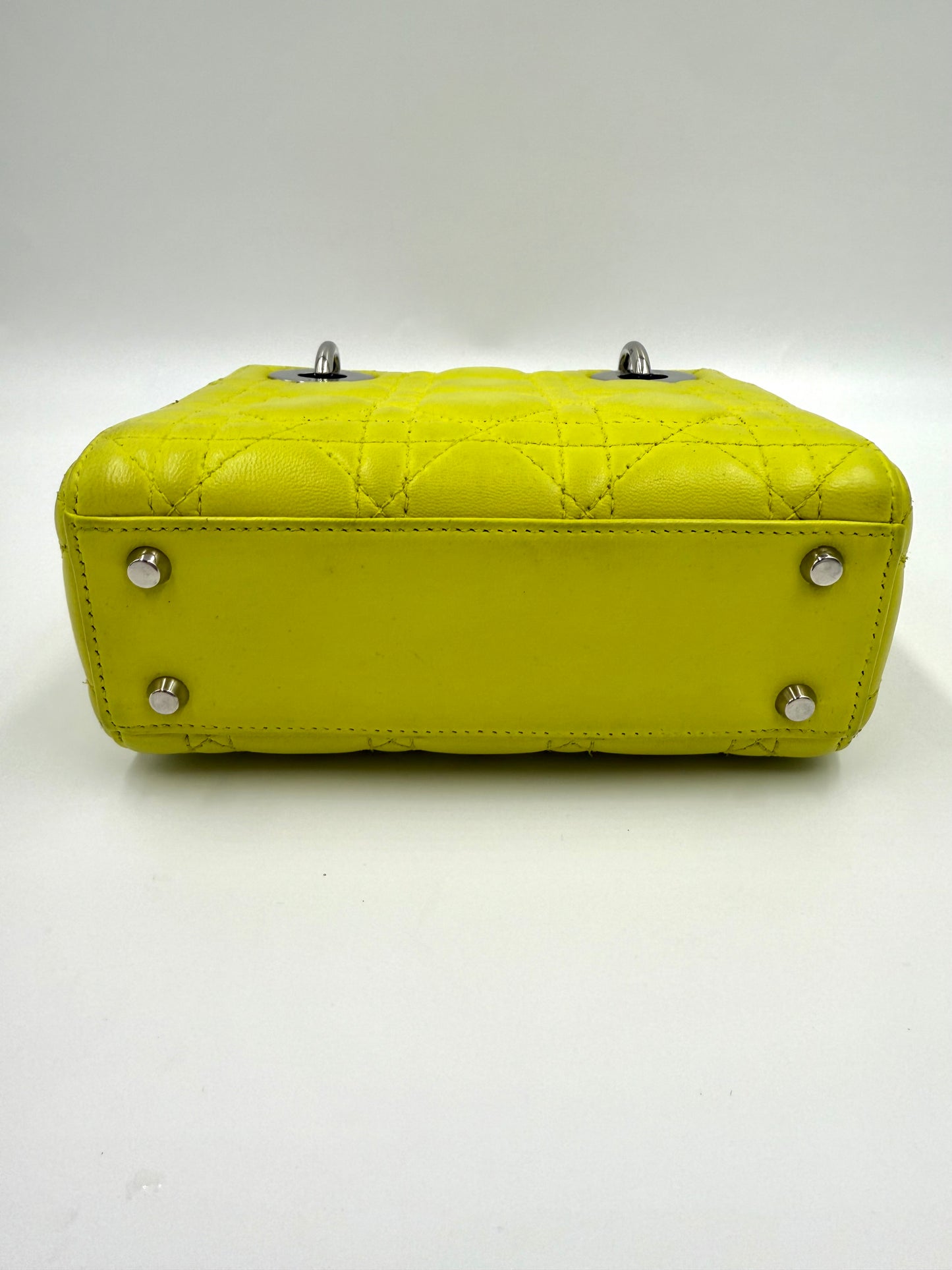 Lady Dior Mini Lemon Yellow Bag