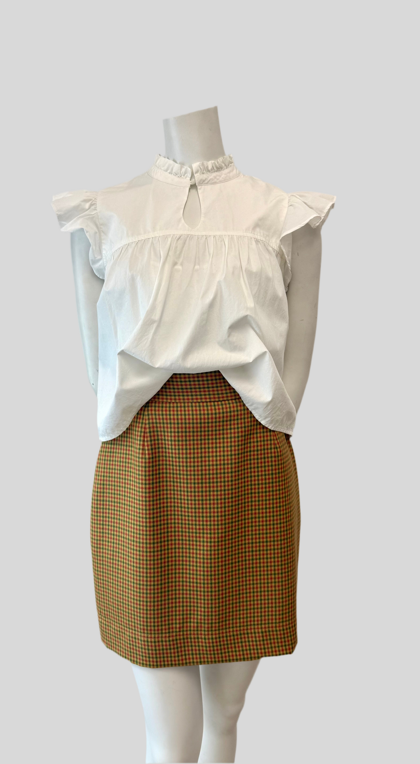 Cheap & Chic Moschino Brown Checkered Skirt Size 8
