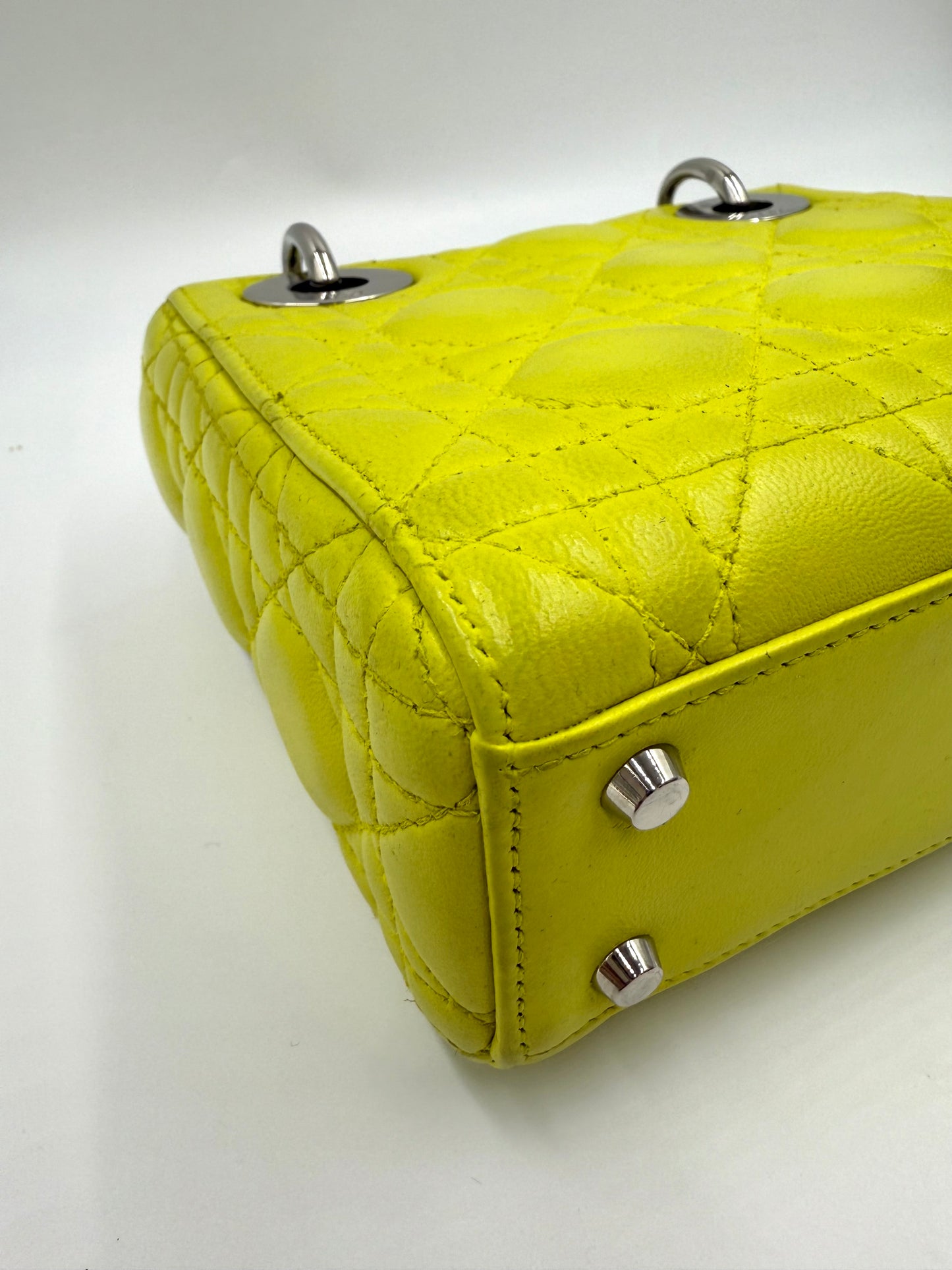 Lady Dior Mini Lemon Yellow Bag