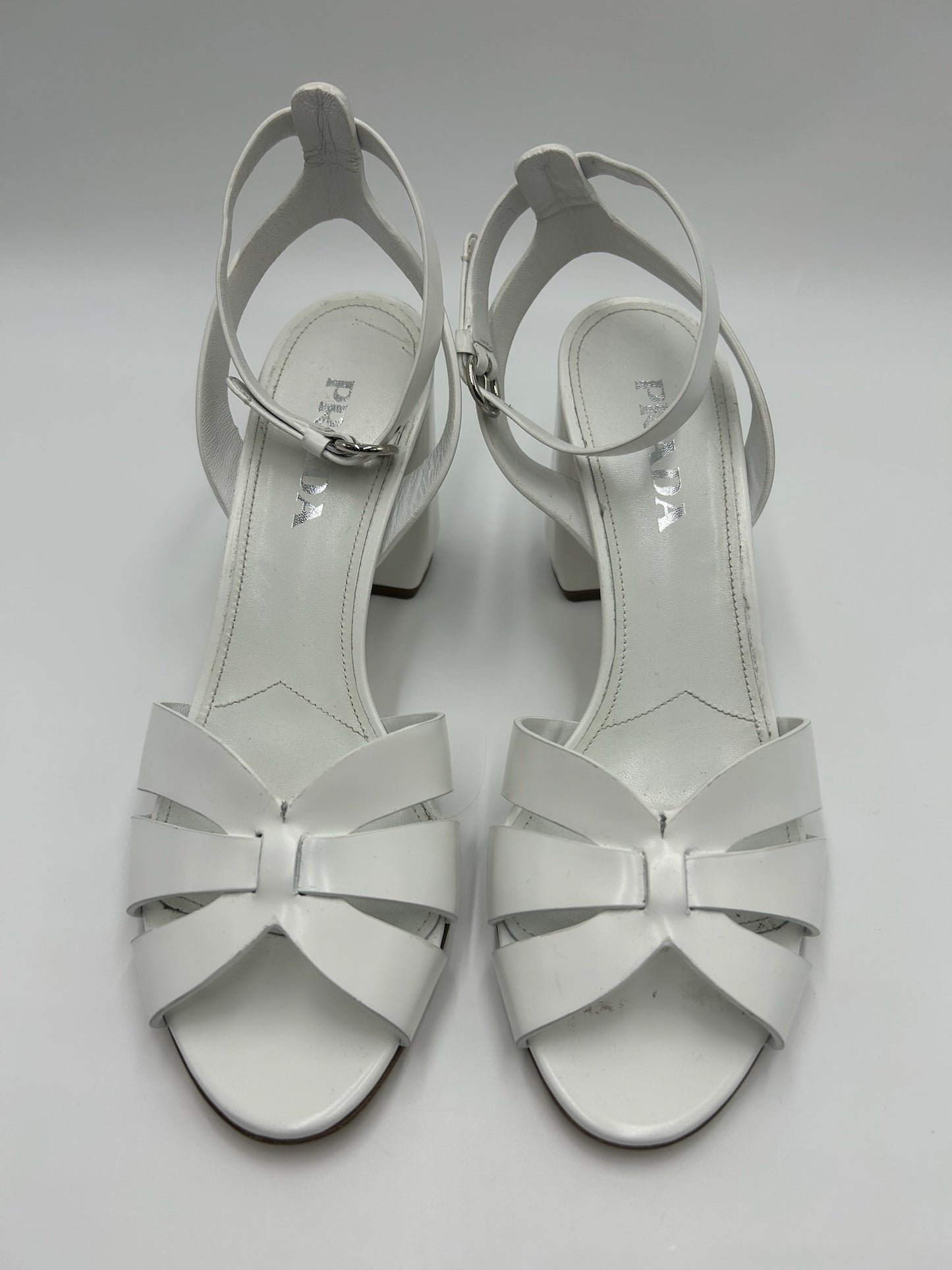 Prada White Strappy Sandals Size 40