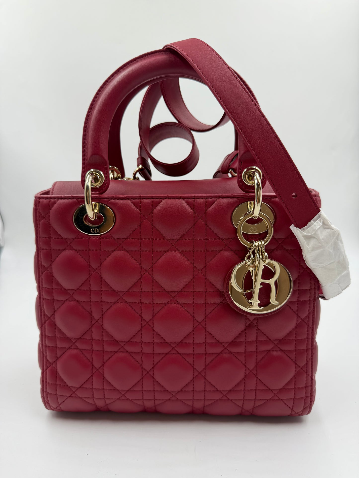 Christian Dior Lady Dior Red Medium Bag
