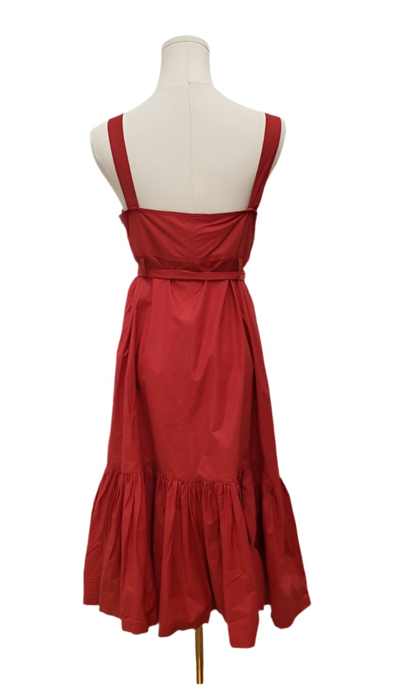 Max Mara Red Bubble Hem Dress Size 12